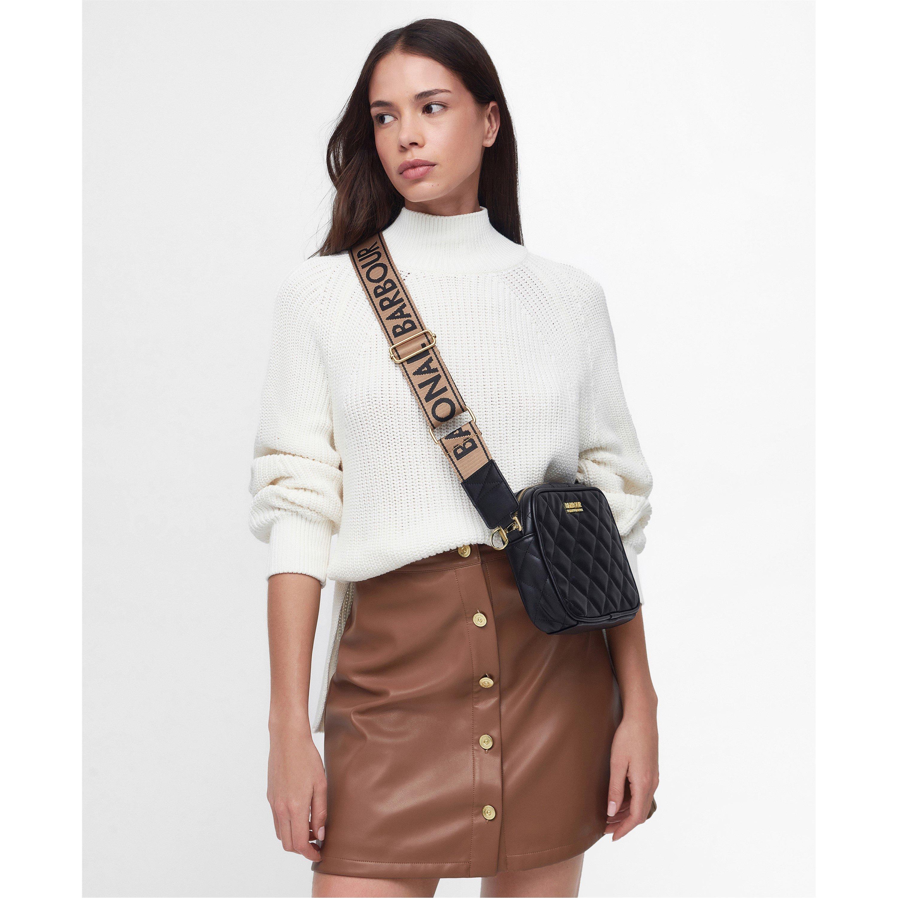 Black - Barbour International - Women's Quilted Sloane Crossbody Bag - 8