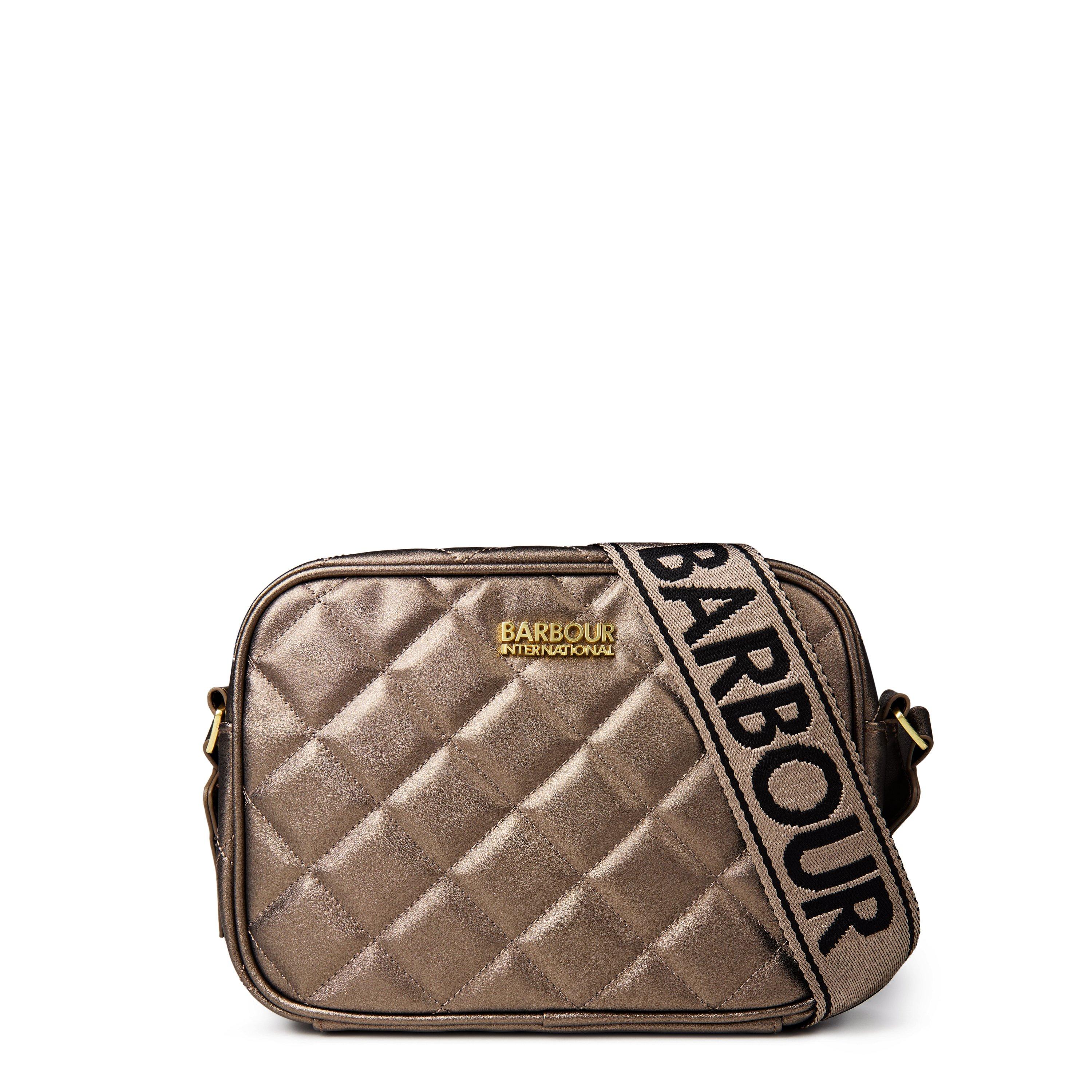 Gunmetal - Barbour International - Women's Quilted Sloane Crossbody Bag - 1