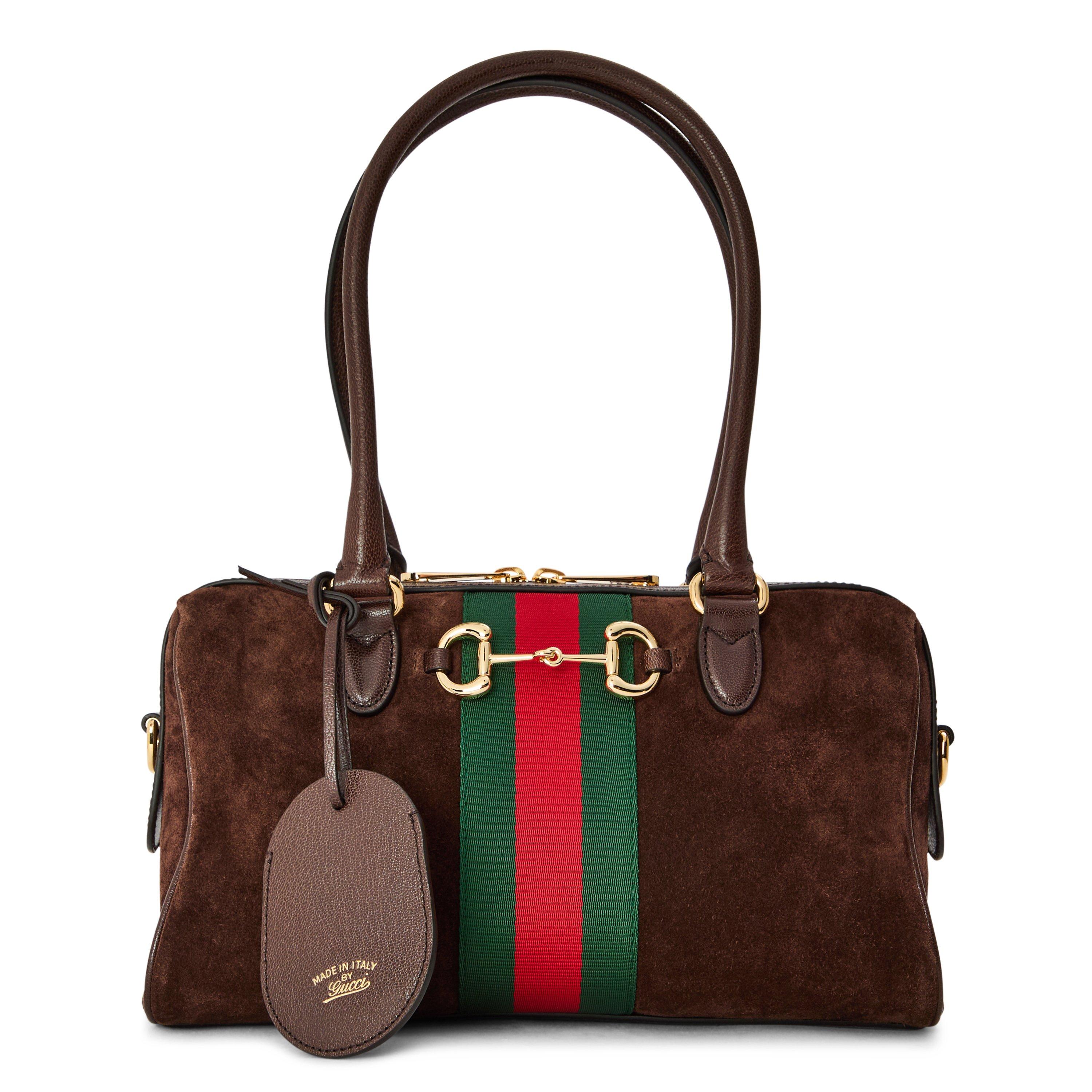 Brown/Drk Brown - Gucci - Borsetto Medium Boston Bag - 1