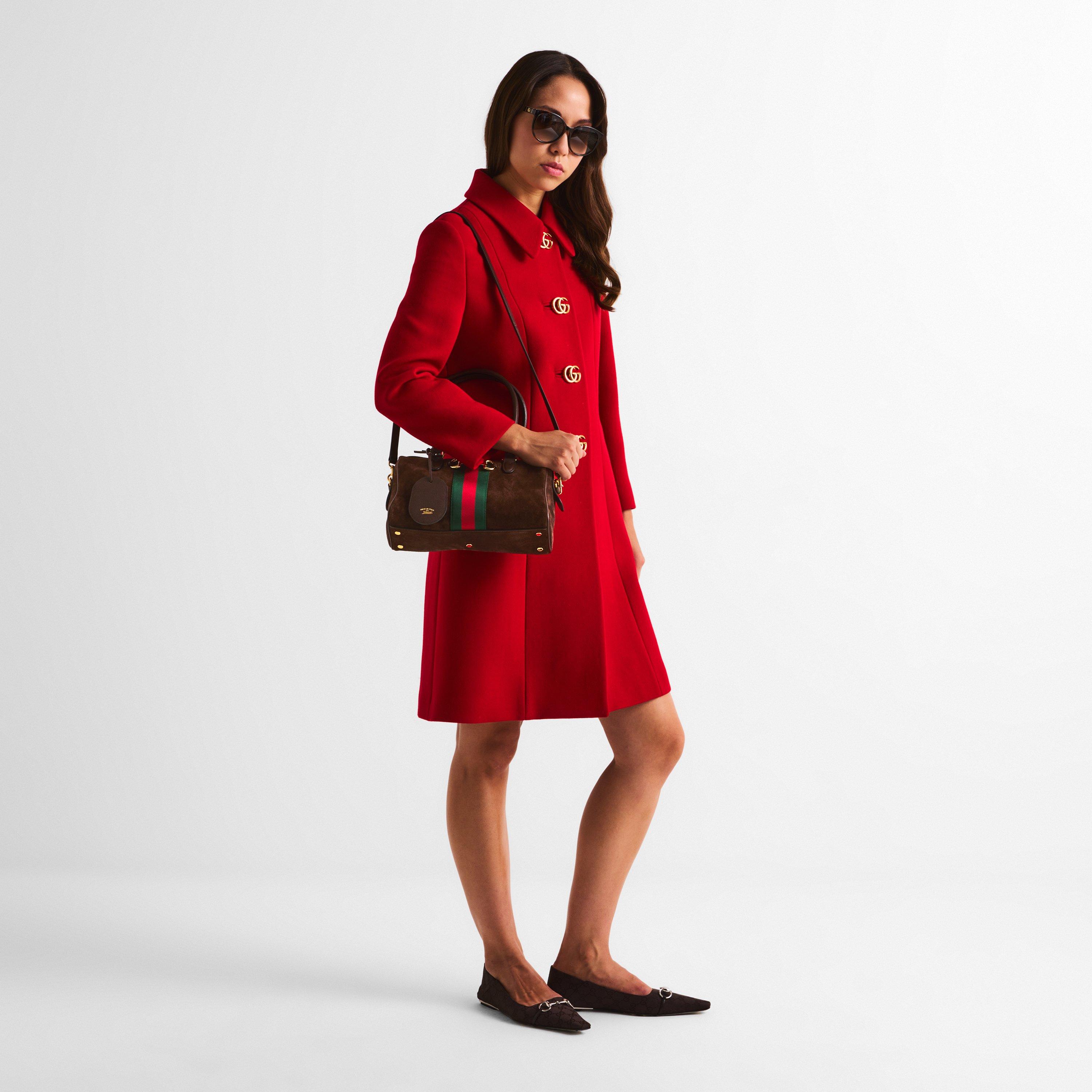 Brown/Drk Brown - Gucci - Borsetto Medium Boston Bag - 6