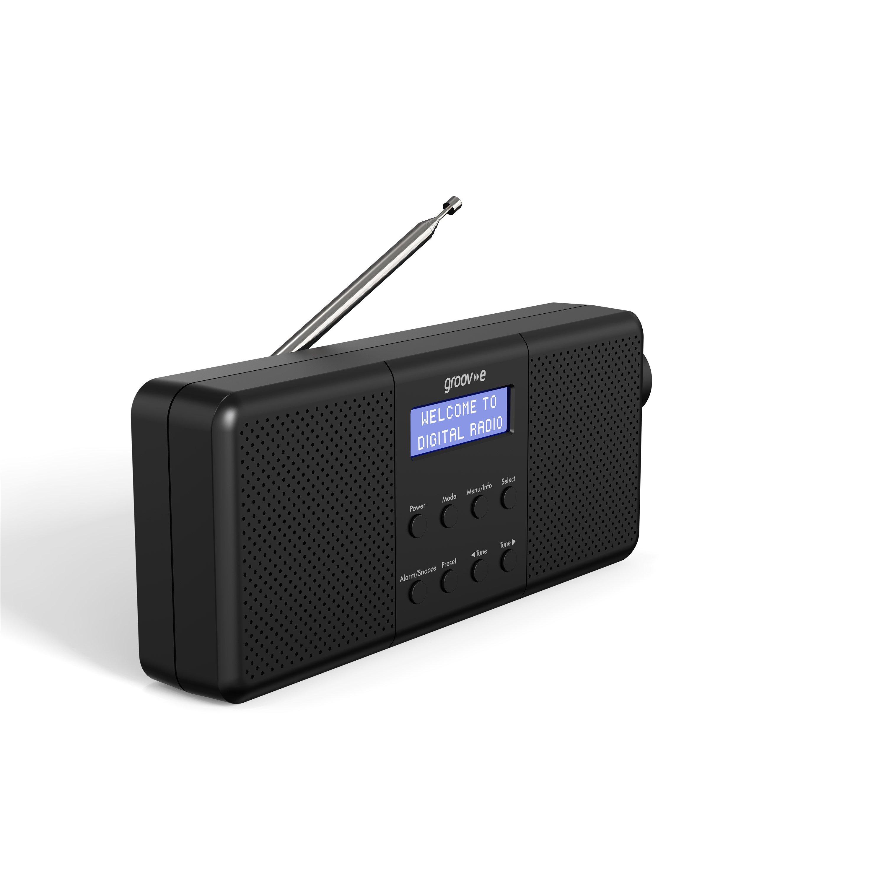 Black - Groov-e - Vienna Rechargeable Stereo DAB/FM Digital Radio - 2