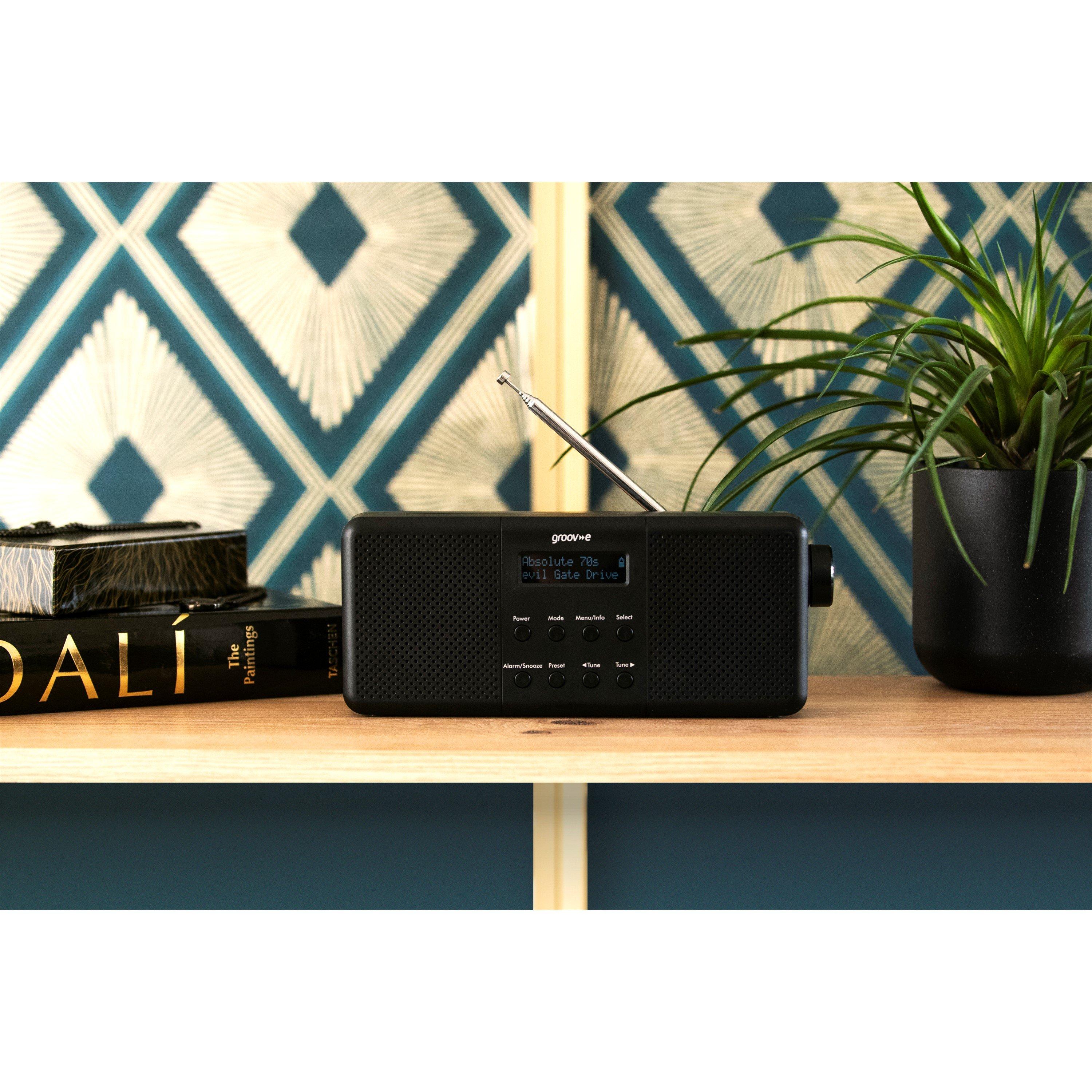 Black - Groov-e - Vienna Rechargeable Stereo DAB/FM Digital Radio - 5