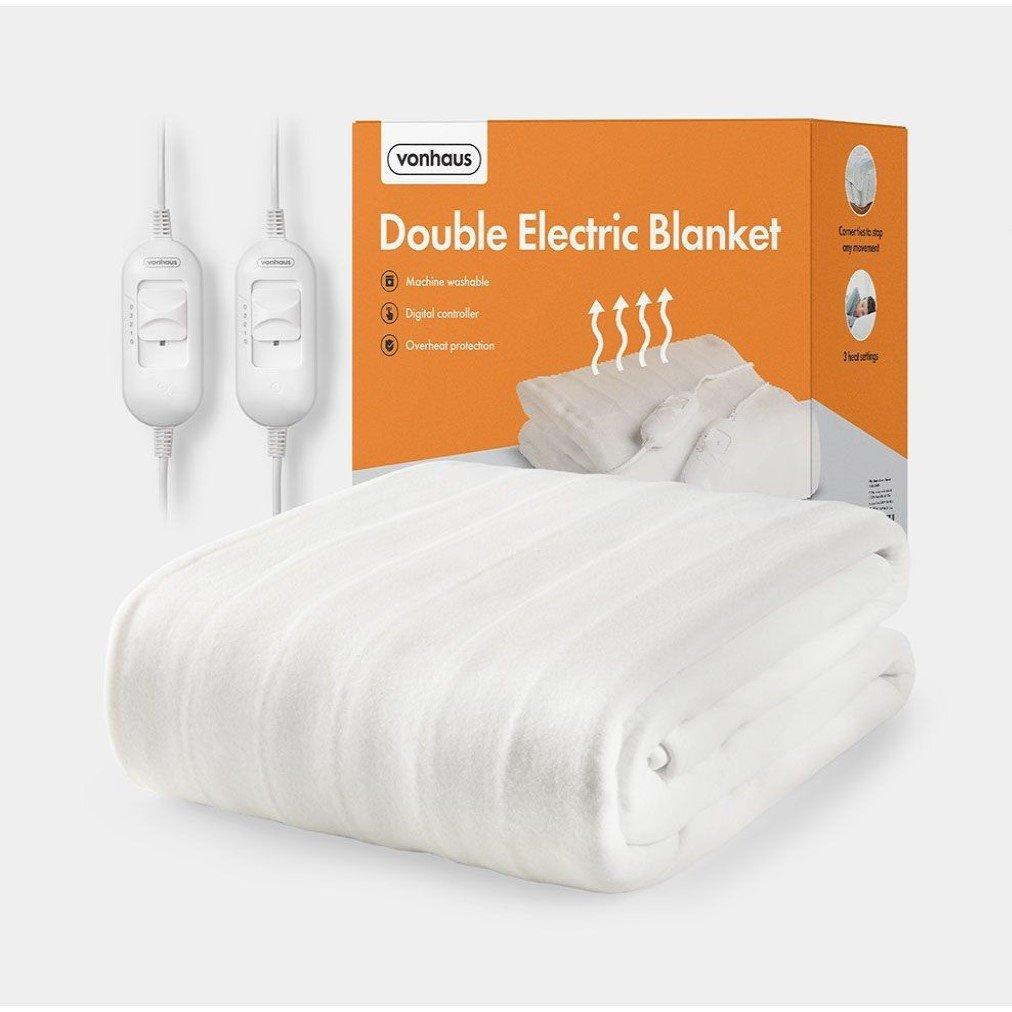 Vonhaus  Double Electric Blanket - White