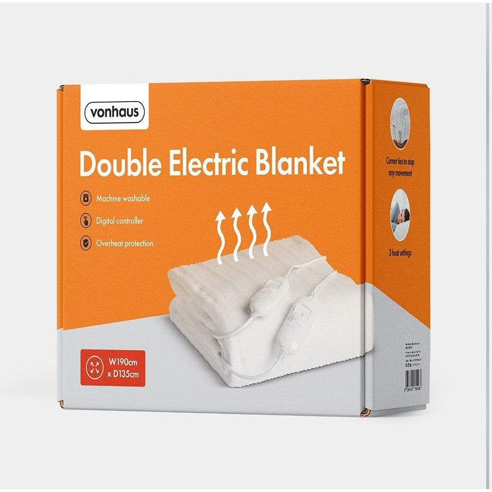 White - VonHaus - VonHaus Double Electric Blanket - 8