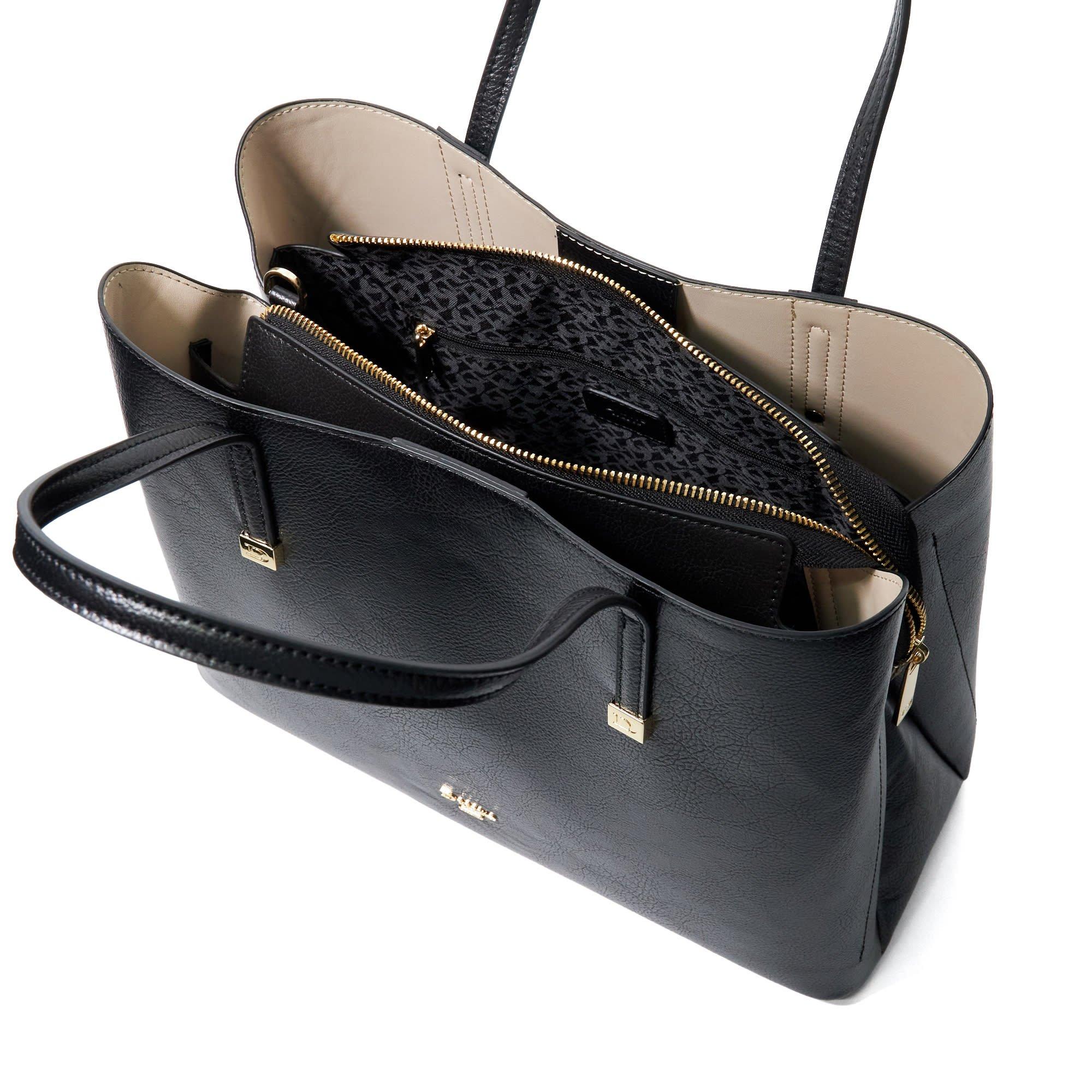 BLACK - Dune London - Women's Dorieo Faux Leather Zip Tote Bag - 3