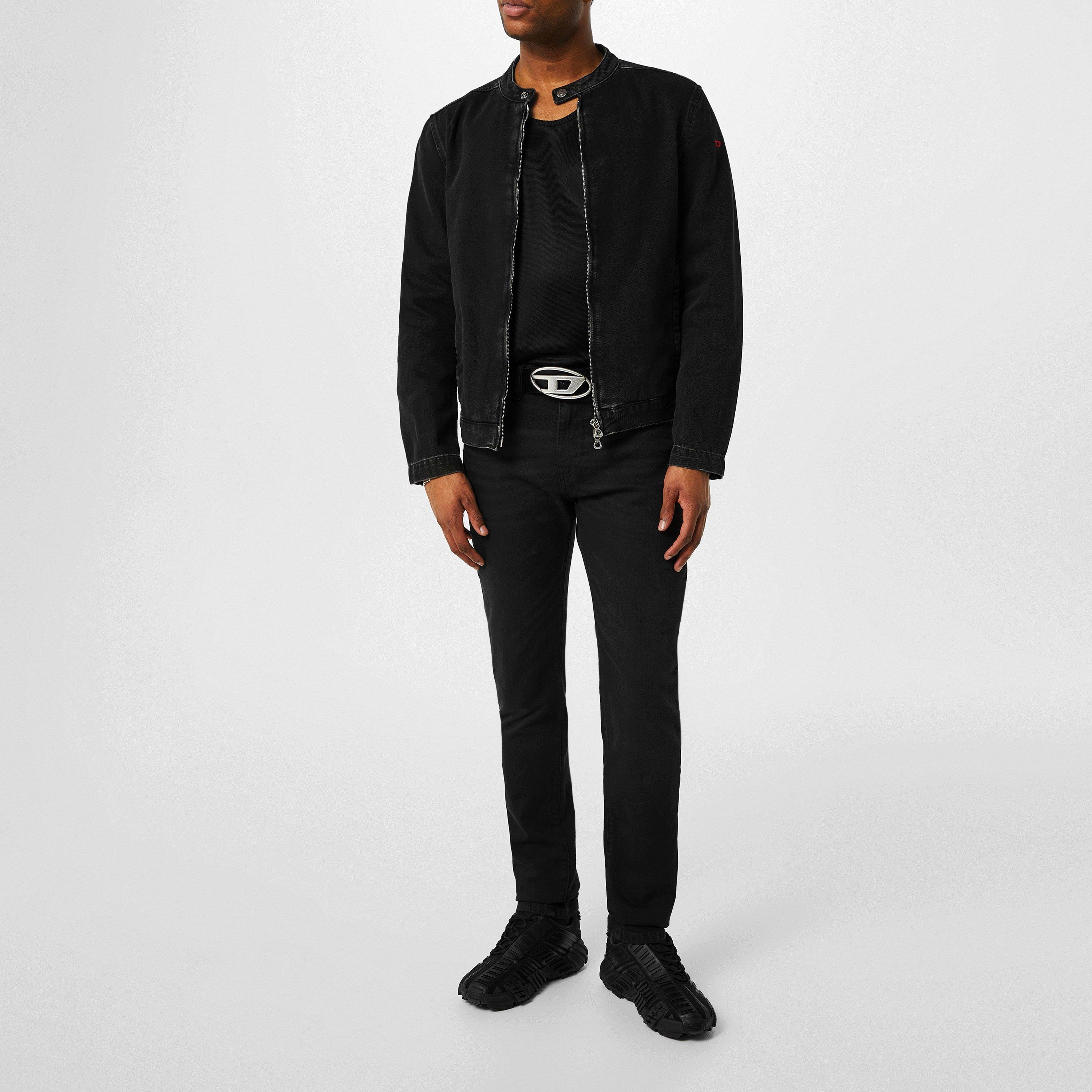 Black T8013 - Diesel - D Buckle Leather Belt - 3