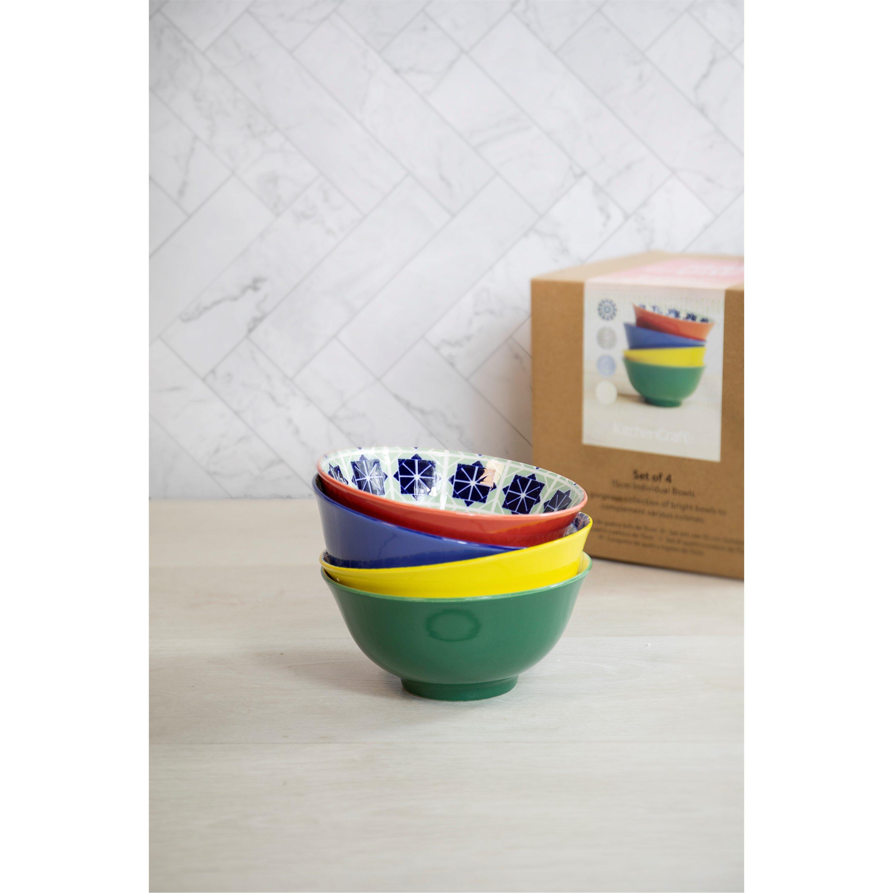 Mixed - KitchenCraft - KitchenCraft Set of 4 Patterned Cereal Bowls - 2