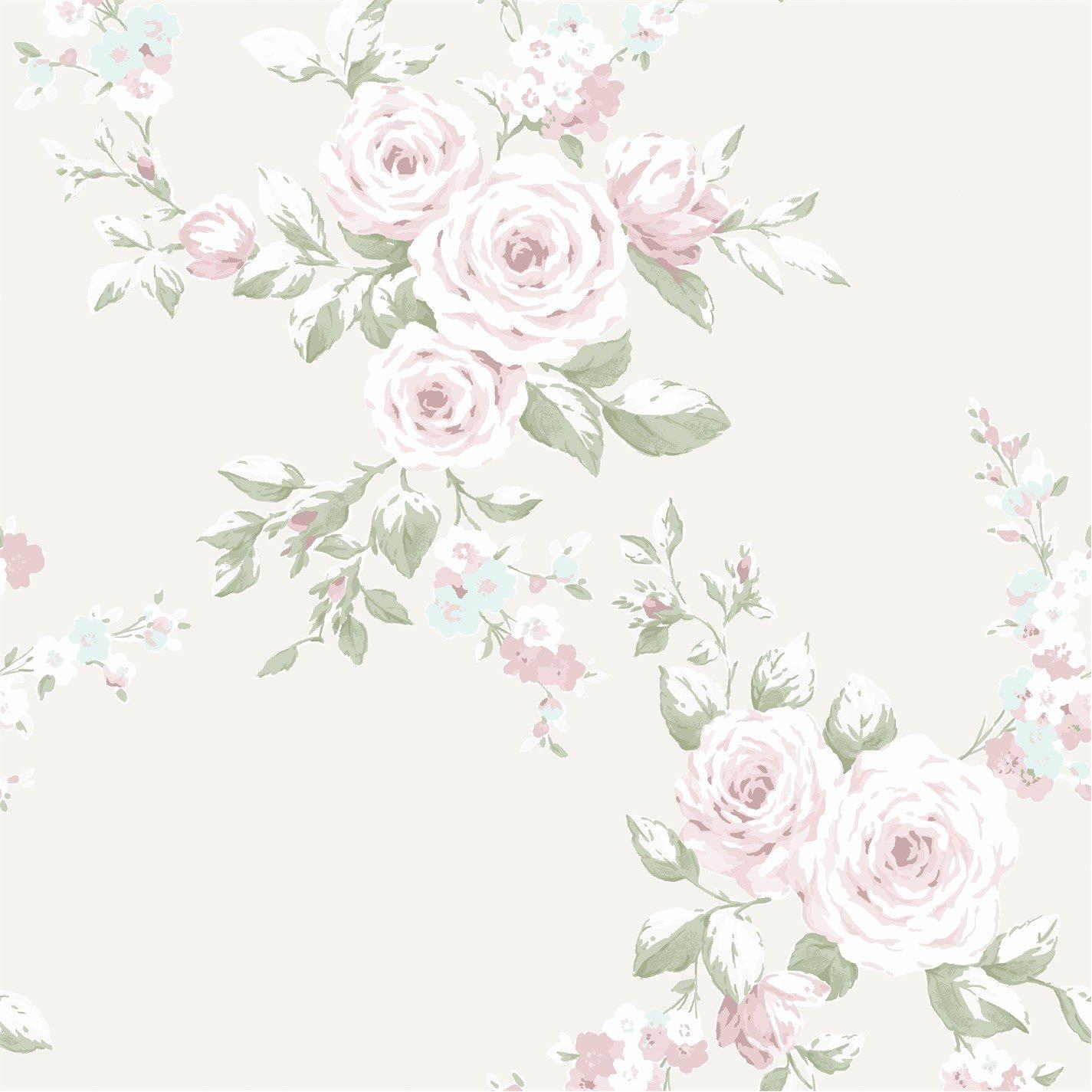 Catherine Lansfield  Canterbury Floral Wallpaper - Cream