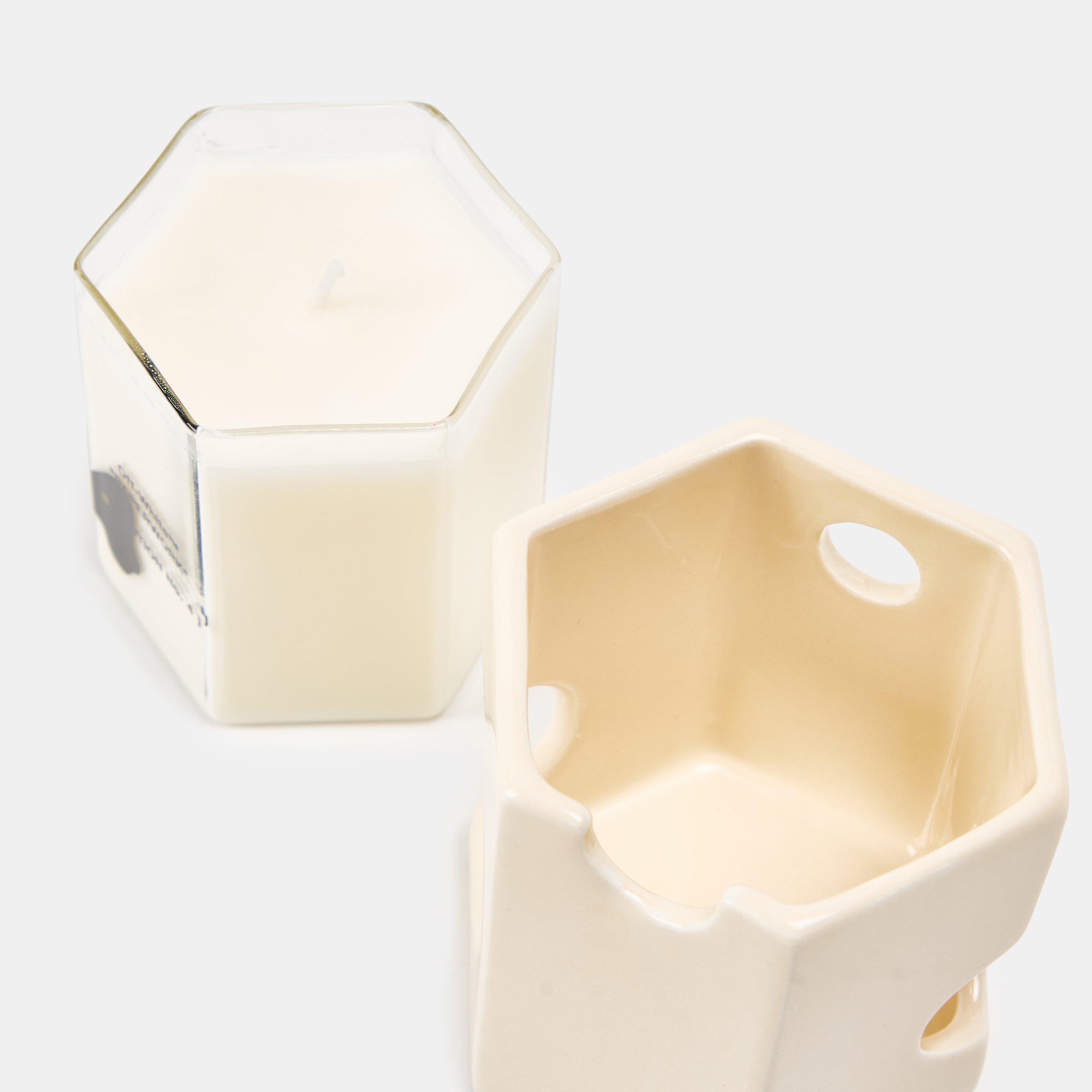 Cream/Black - Off White - Unisex Adults Jar Candle - 3