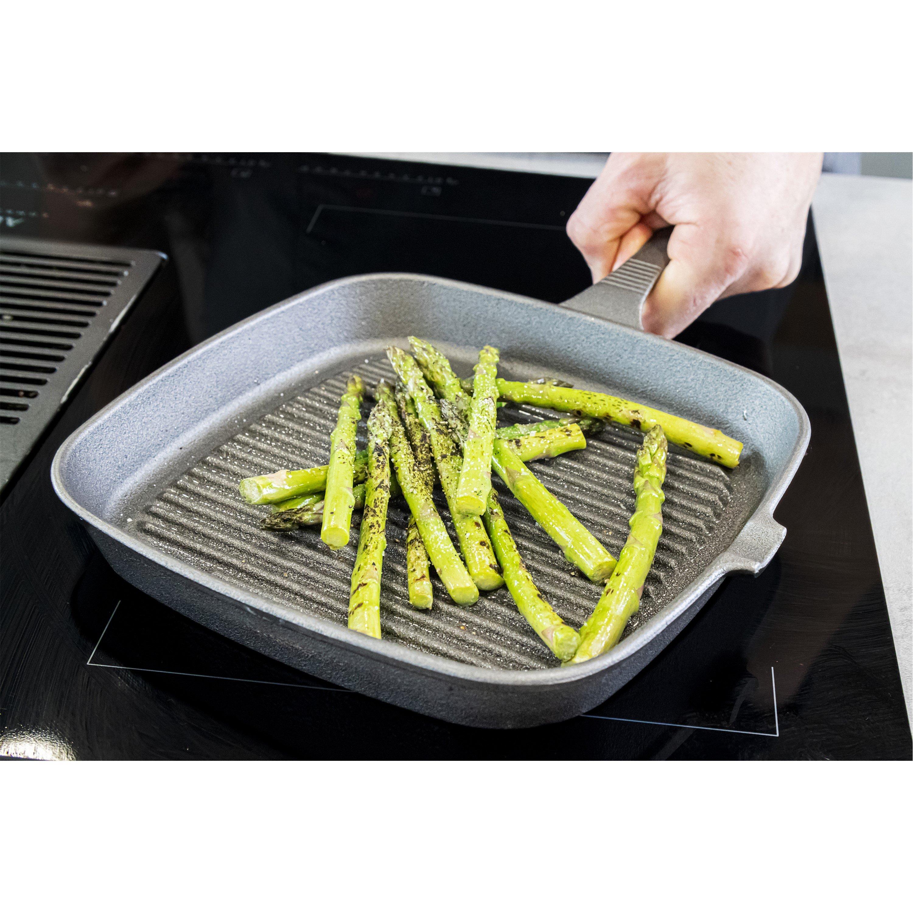 Black - KitchenCraft - KitchenCraft Cast Iron Square Grill Pan 23cm - 4