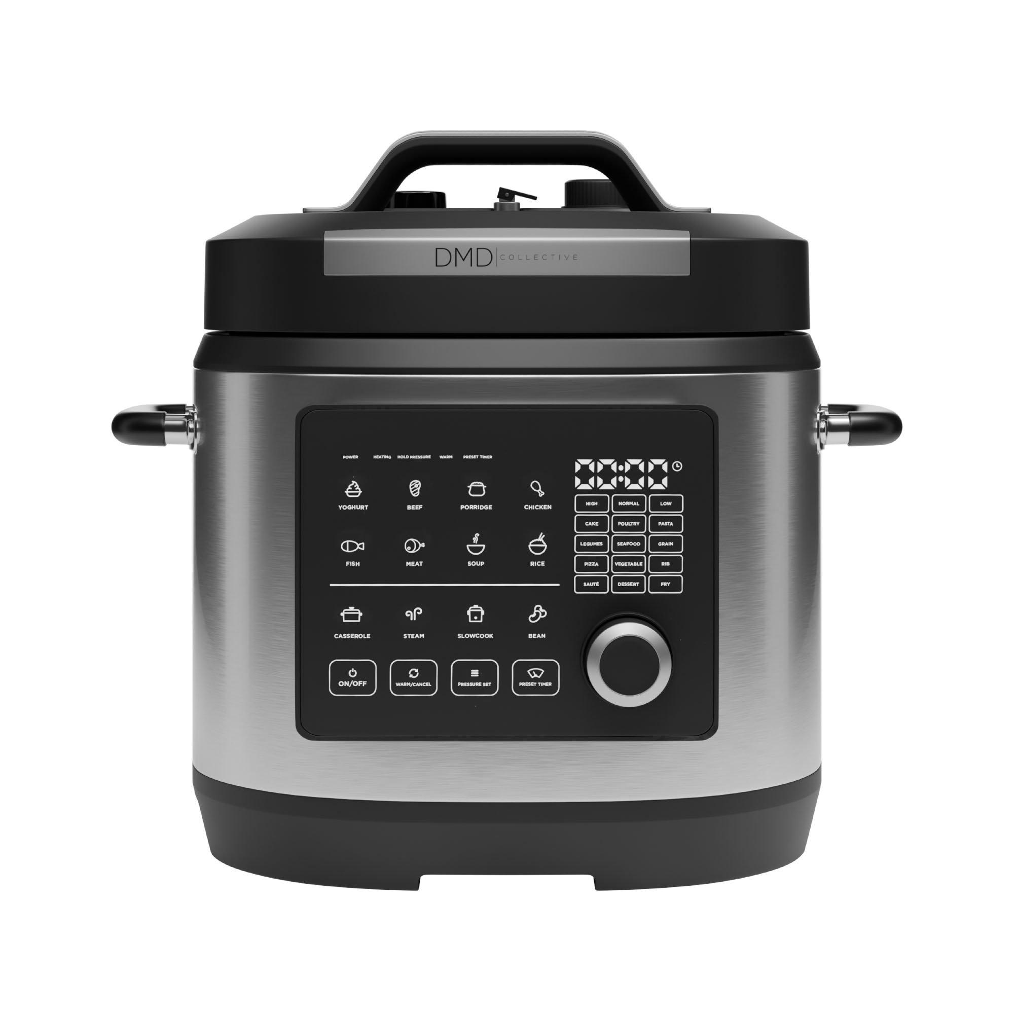 Silver/Black - DMD Collective - 23-in-1 6L Electric Pressure Cooker - 1