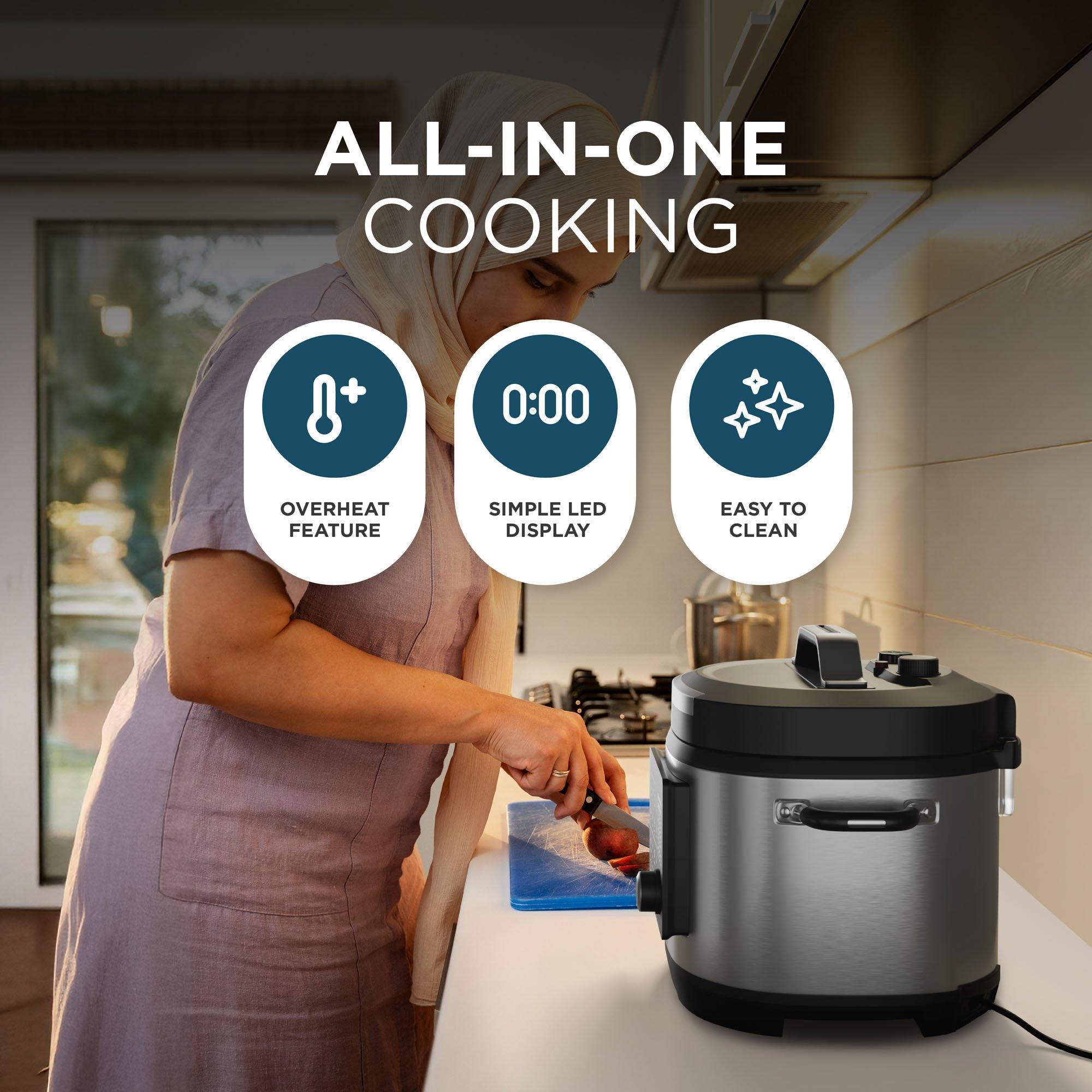 Silver/Black - DMD Collective - 23-in-1 6L Electric Pressure Cooker - 8