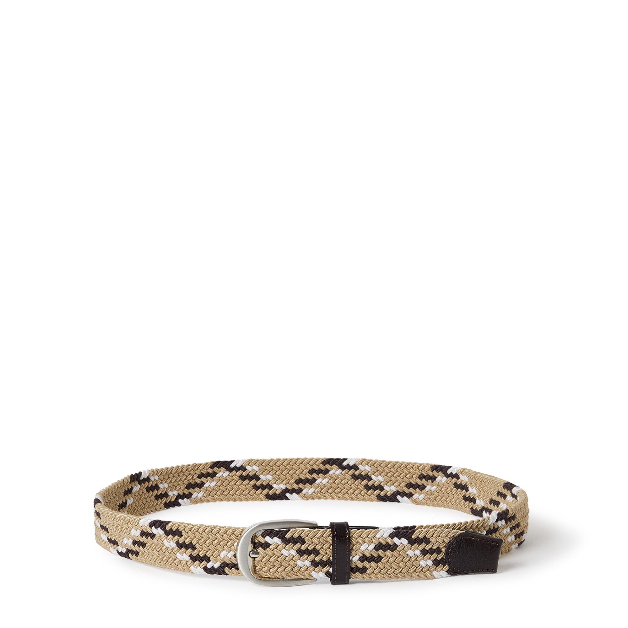Osprey London Men's Sam Flexible Woven Leather Belt - Nat/Mix - 85