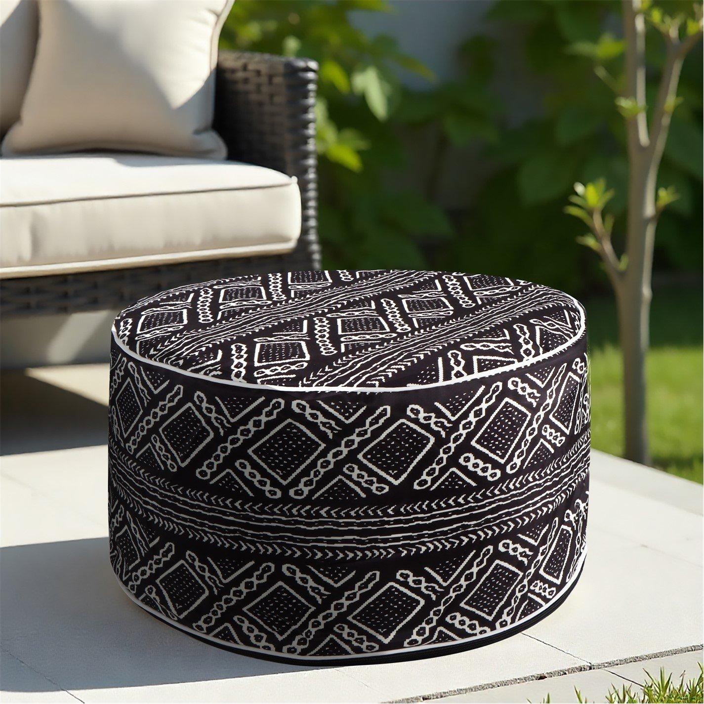 Streetwize  Inflatable Ottoman - Aztec Patter - Aztec Diamond