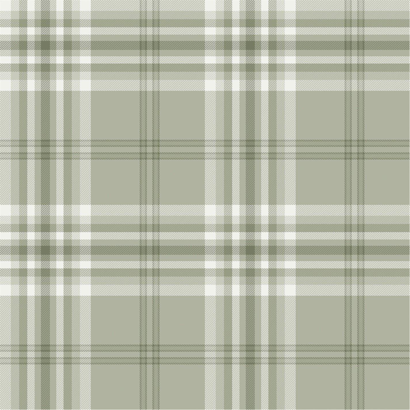 Catherine Lansfield  Kelso Check Wallpaper - Sage Green