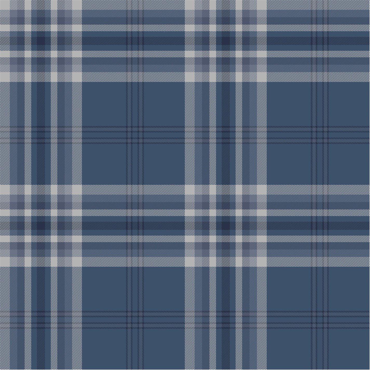 Catherine Lansfield  Kelso Check Wallpaper - Navy Blue