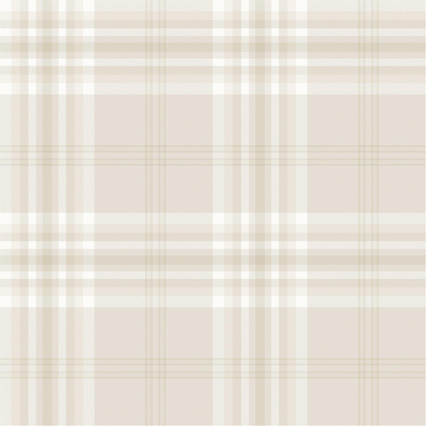 Catherine Lansfield  Kelso Check Wallpaper - Cream