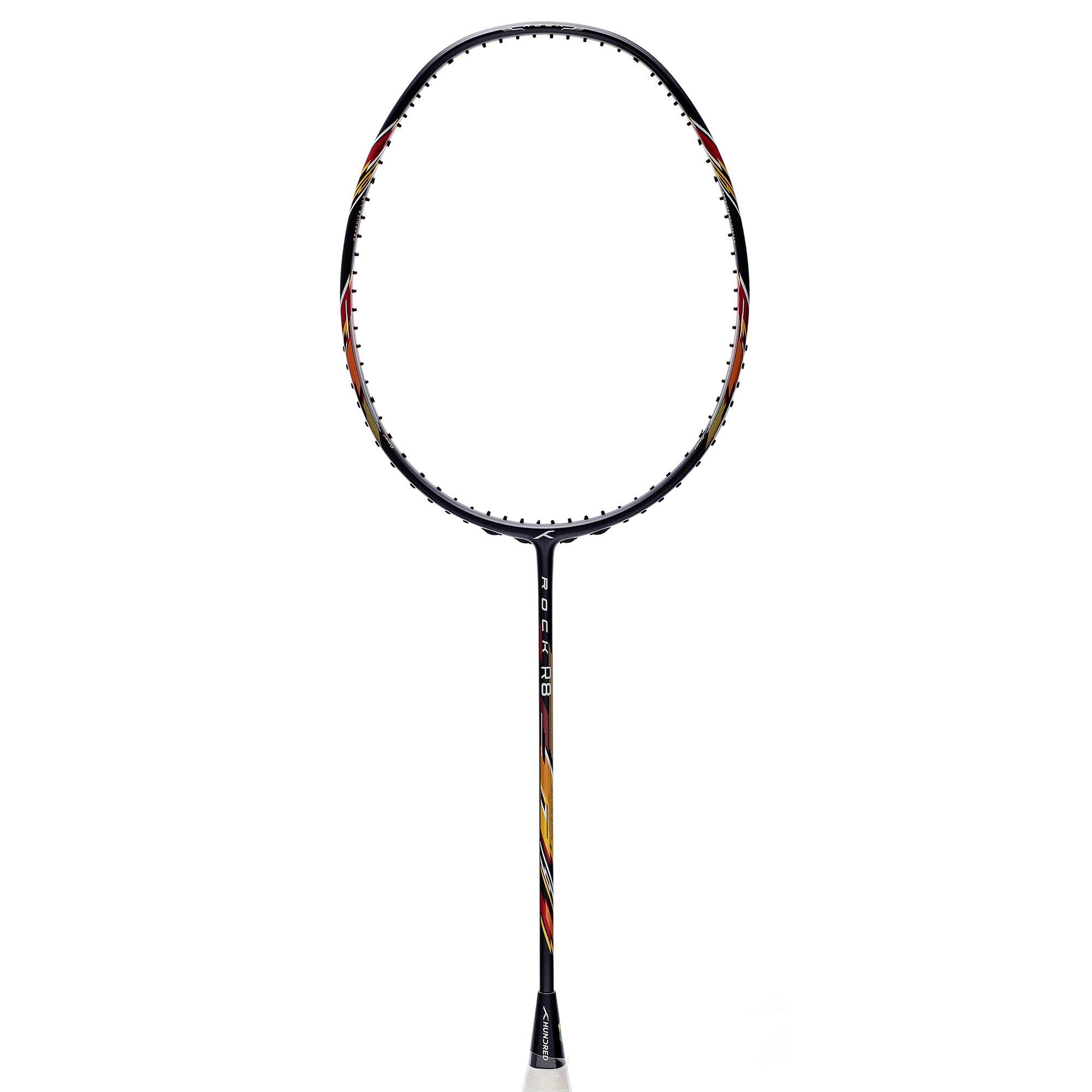Black/Red/Gold - Hundred - Rock R8 Badminton Racket - 1