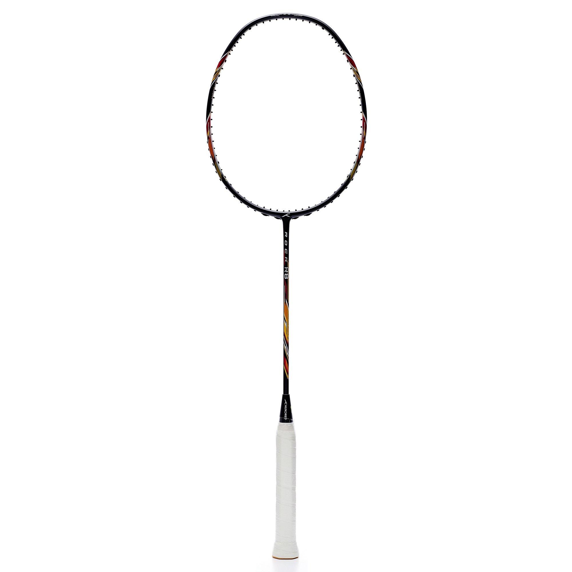 Black/Red/Gold - Hundred - Rock R8 Badminton Racket - 4