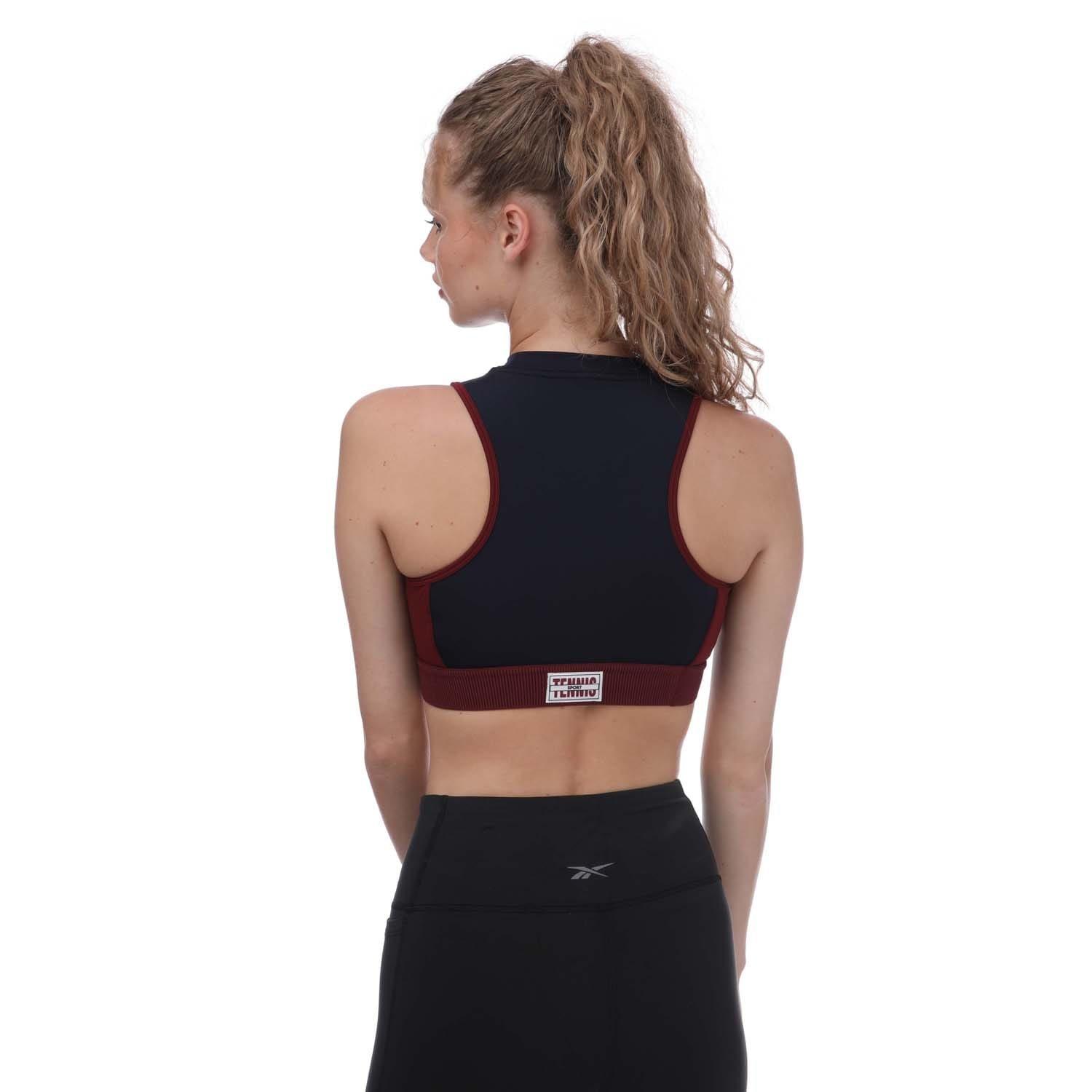 Navy - Lacoste - Stretch Sports Bra - 3