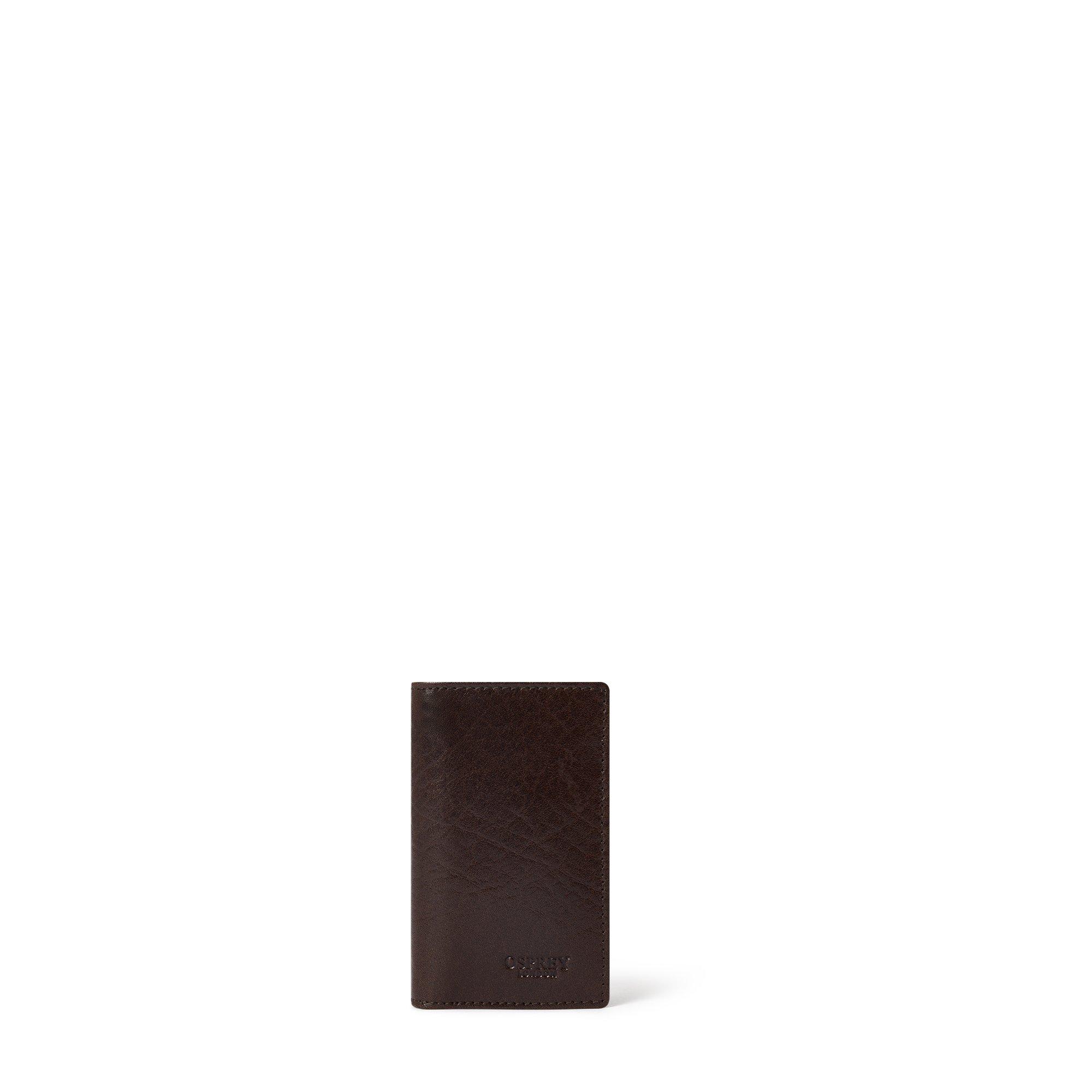 Osprey London Men's Osprey Highland Micro Leather Dress Wallet - Chocolate