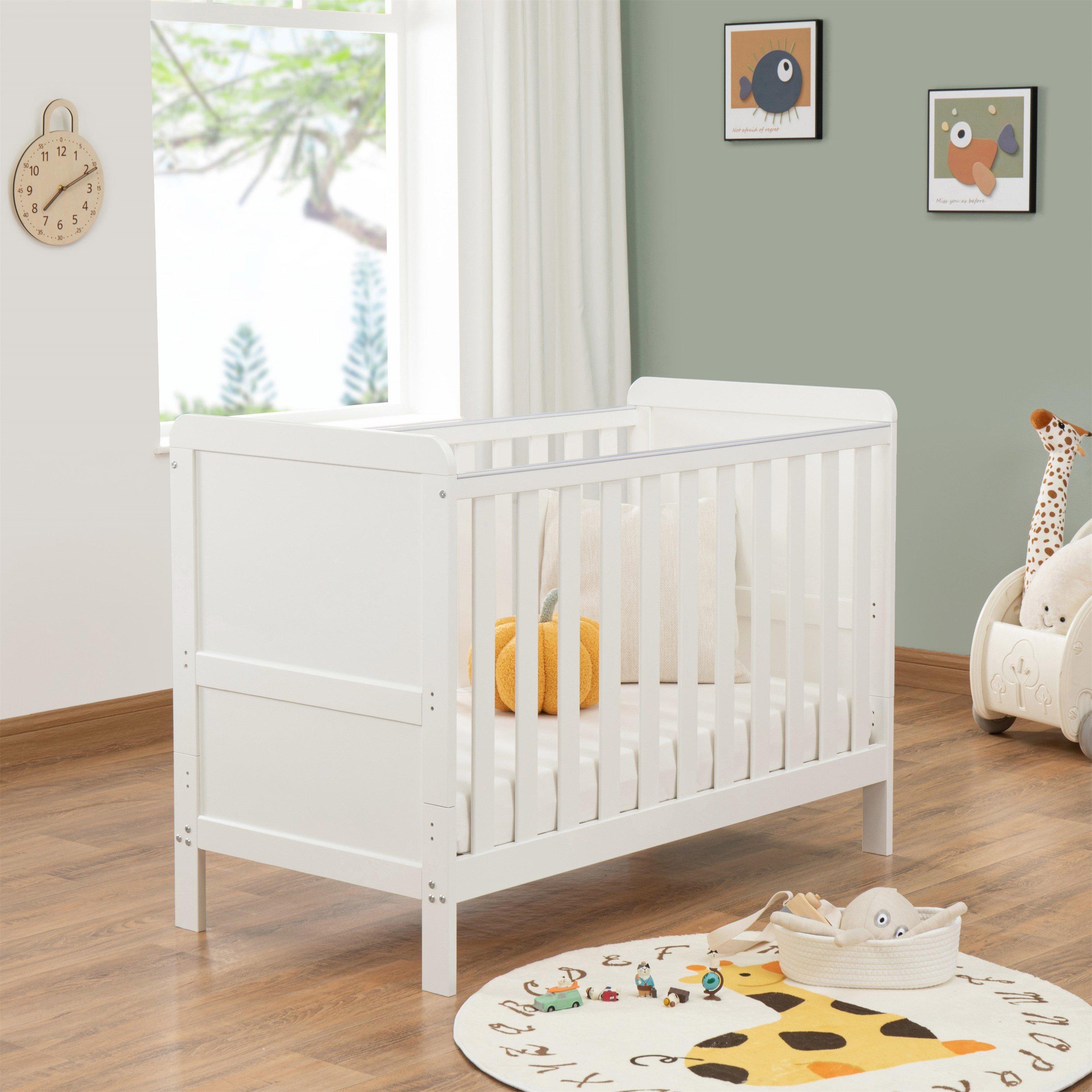 White - Babymore - Caro Urban Mini Cot Bed - White - 2
