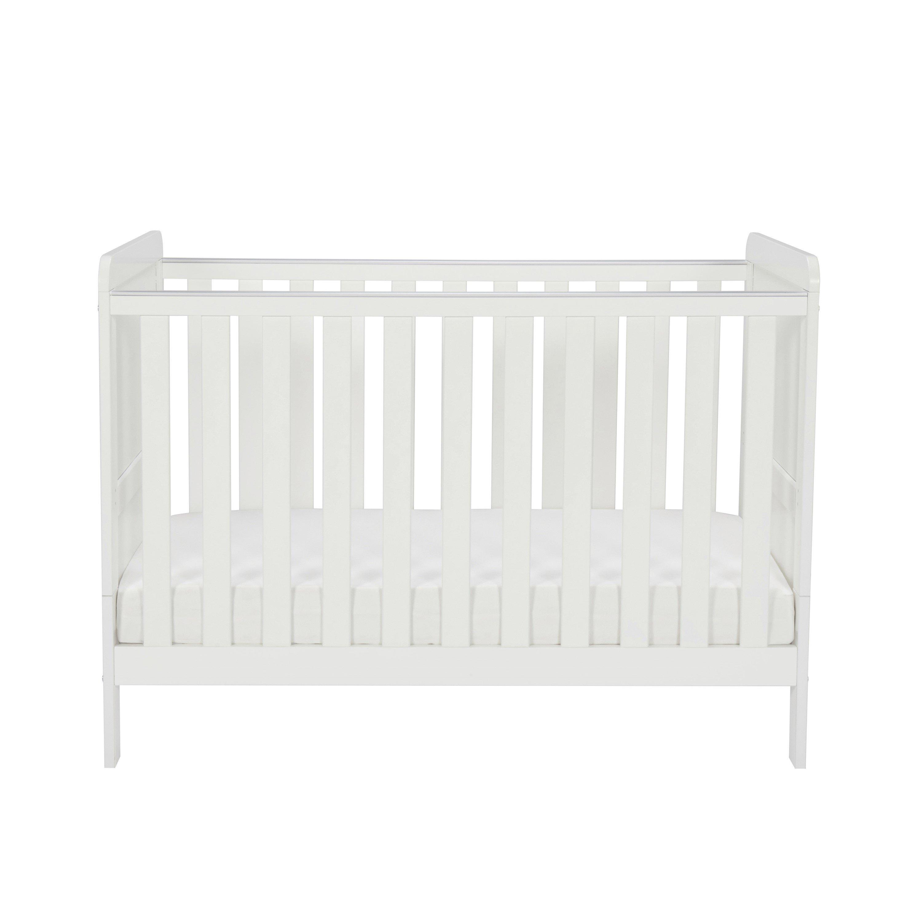 White - Babymore - Caro Urban Mini Cot Bed - White - 7