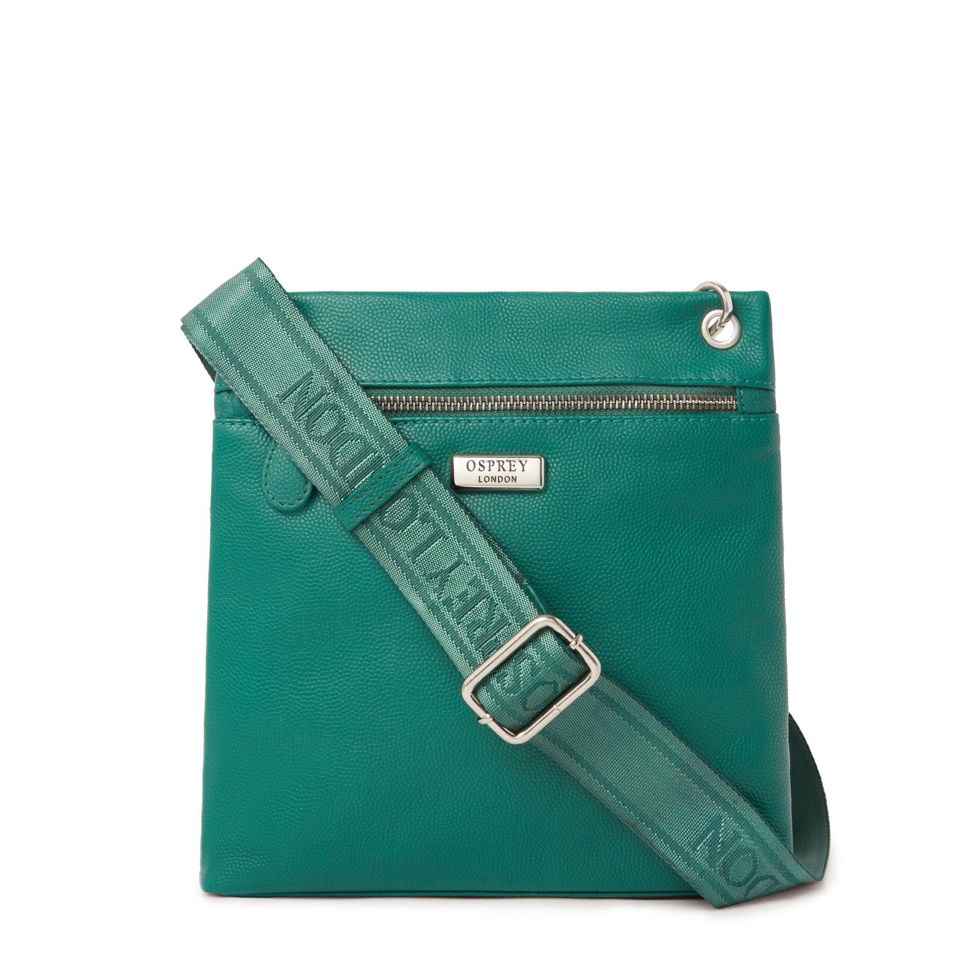 Green - Osprey London - OSPREY LONDON Miami Leather Crossbody Bag - 1