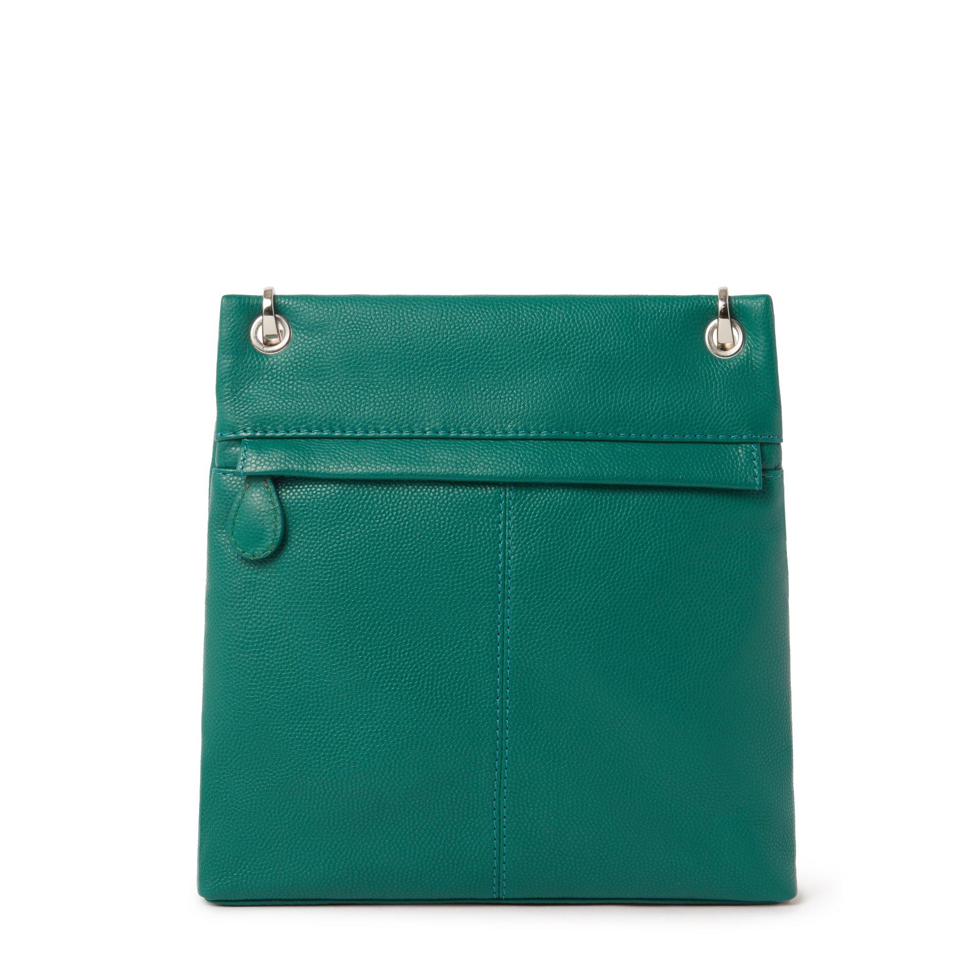 Green - Osprey London - OSPREY LONDON Miami Leather Crossbody Bag - 3