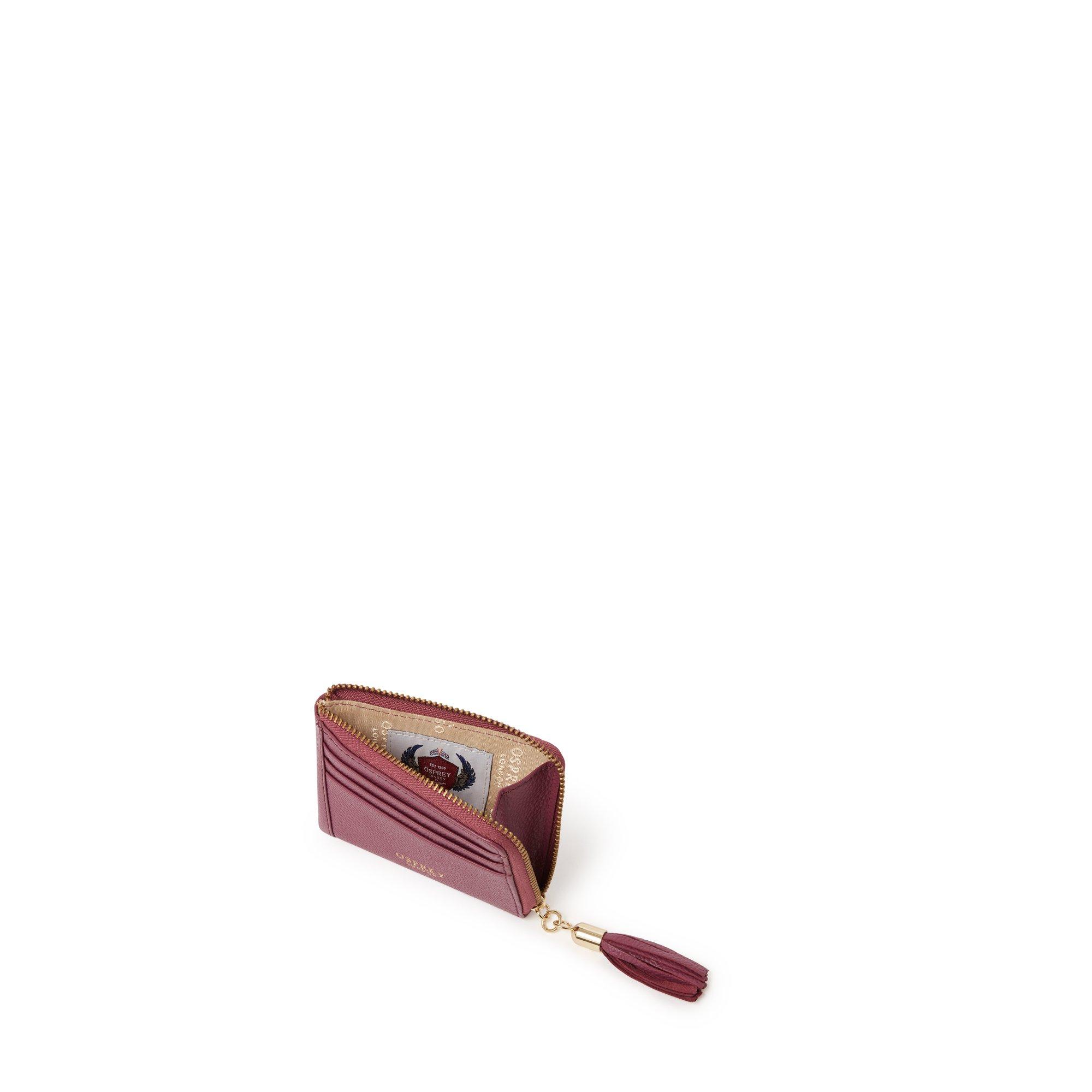 Damson - Osprey London - OSPREY LONDON Marie Leather Coin Purse - 2