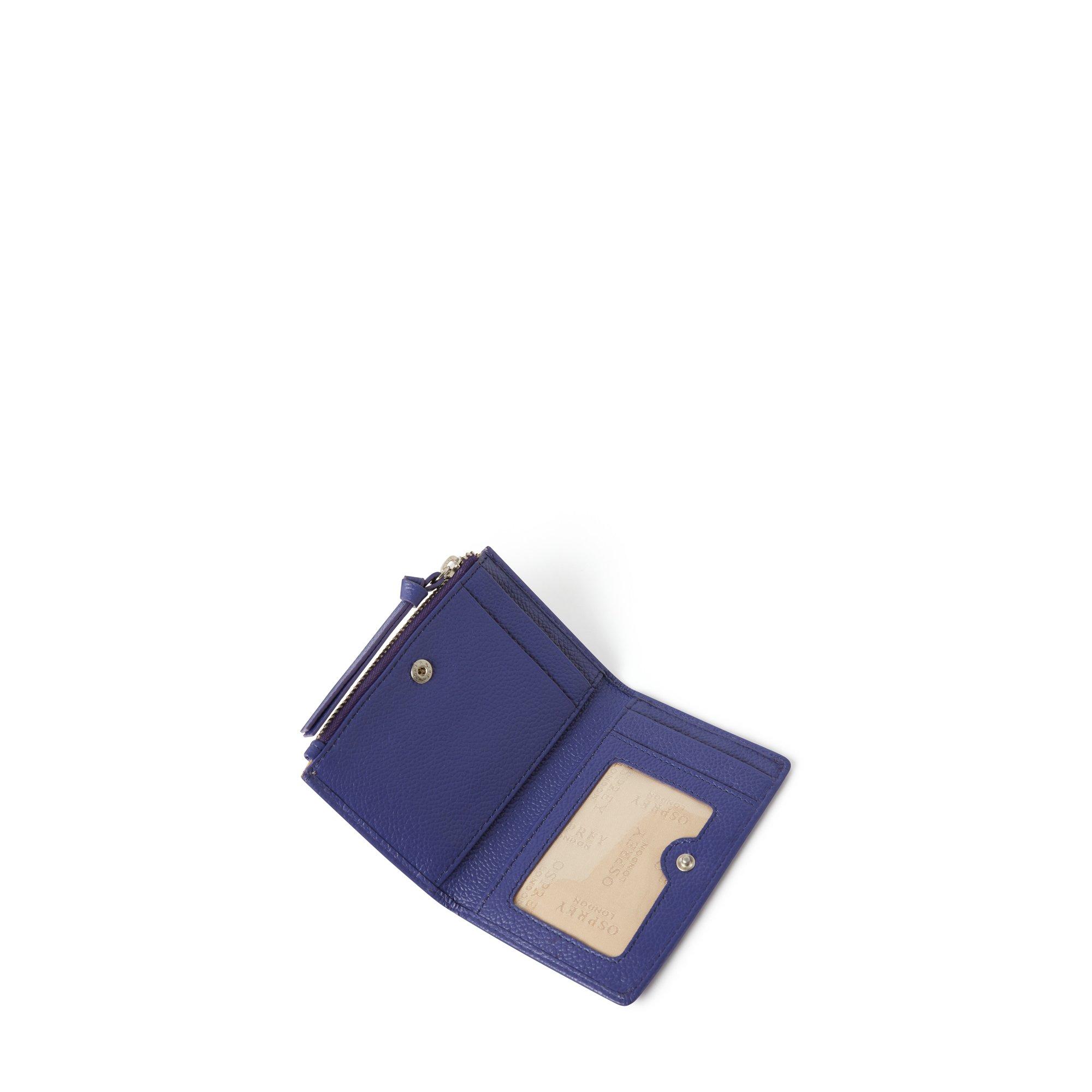 Purple - Osprey London - OSPREY LONDON Molly Bi-Fold Leather Card Holder - 2