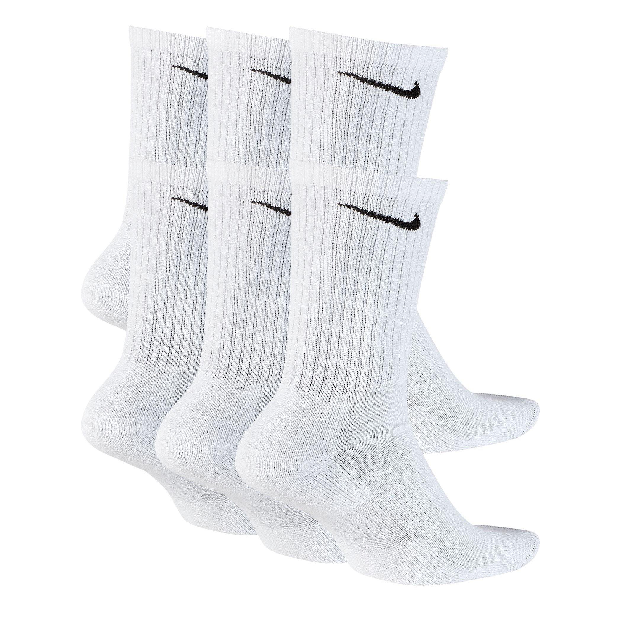 White/Black - Nike - Everyday Cushioned Adults Training Crew Socks 6 Pairs - 2
