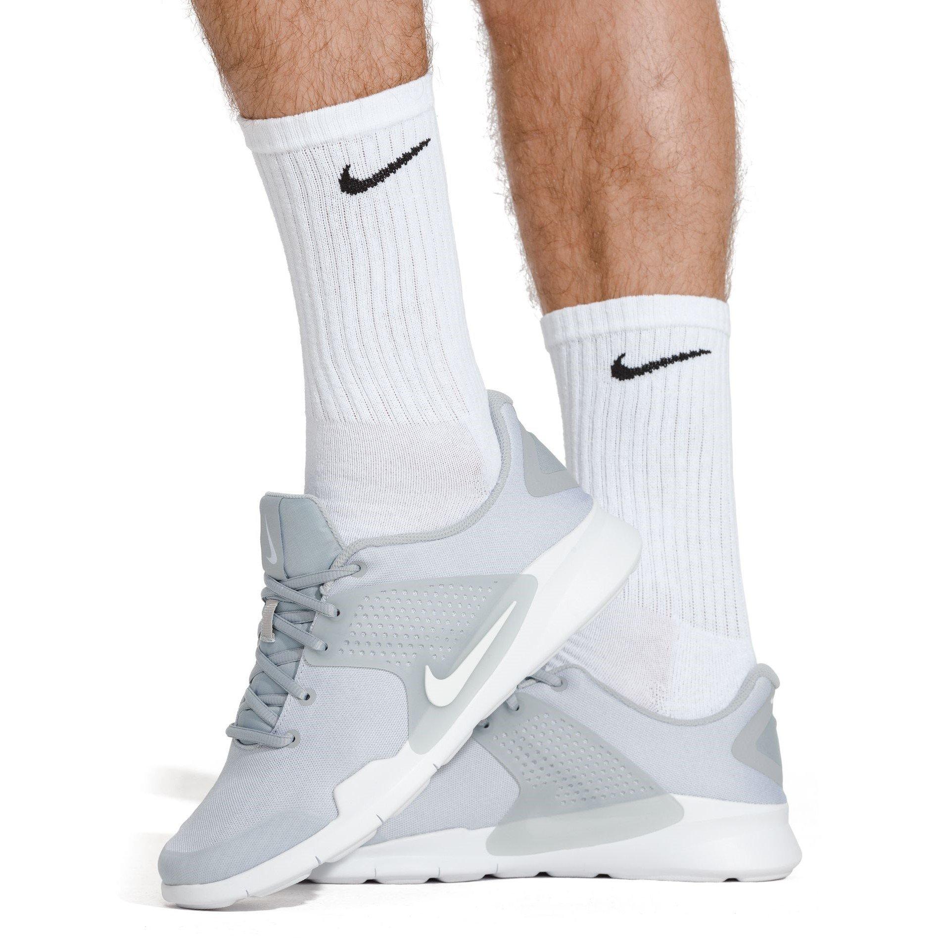 White/Black - Nike - Everyday Cushioned Adults Training Crew Socks 6 Pairs - 10