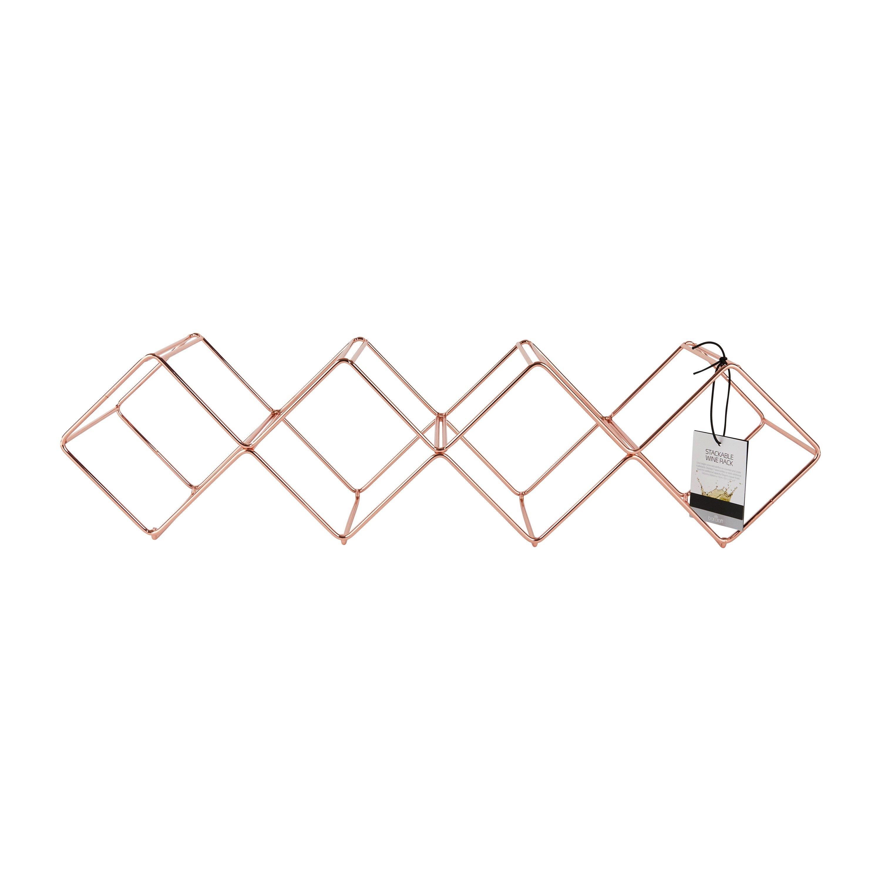 Barcraft  Stackable Copper Finish Wine Rack - Gold - 26x16x8cm
