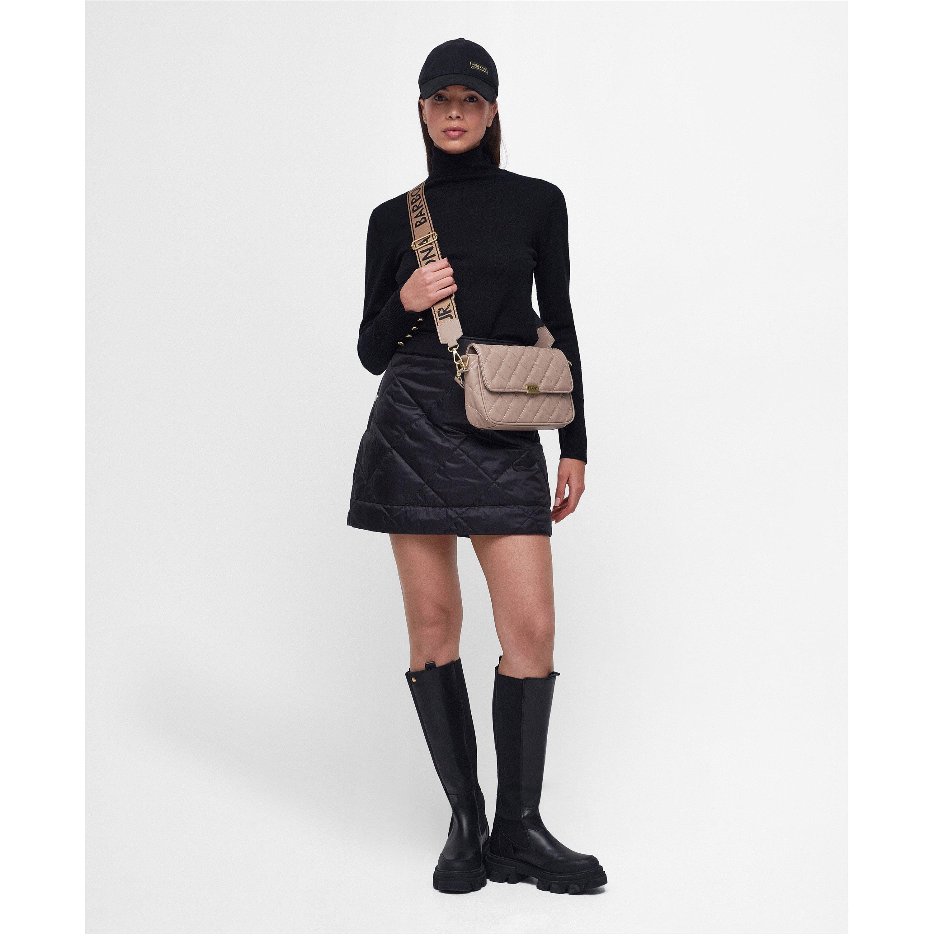 Camel - Barbour International - Women's Quilted Leather Crossbody Bag - 3