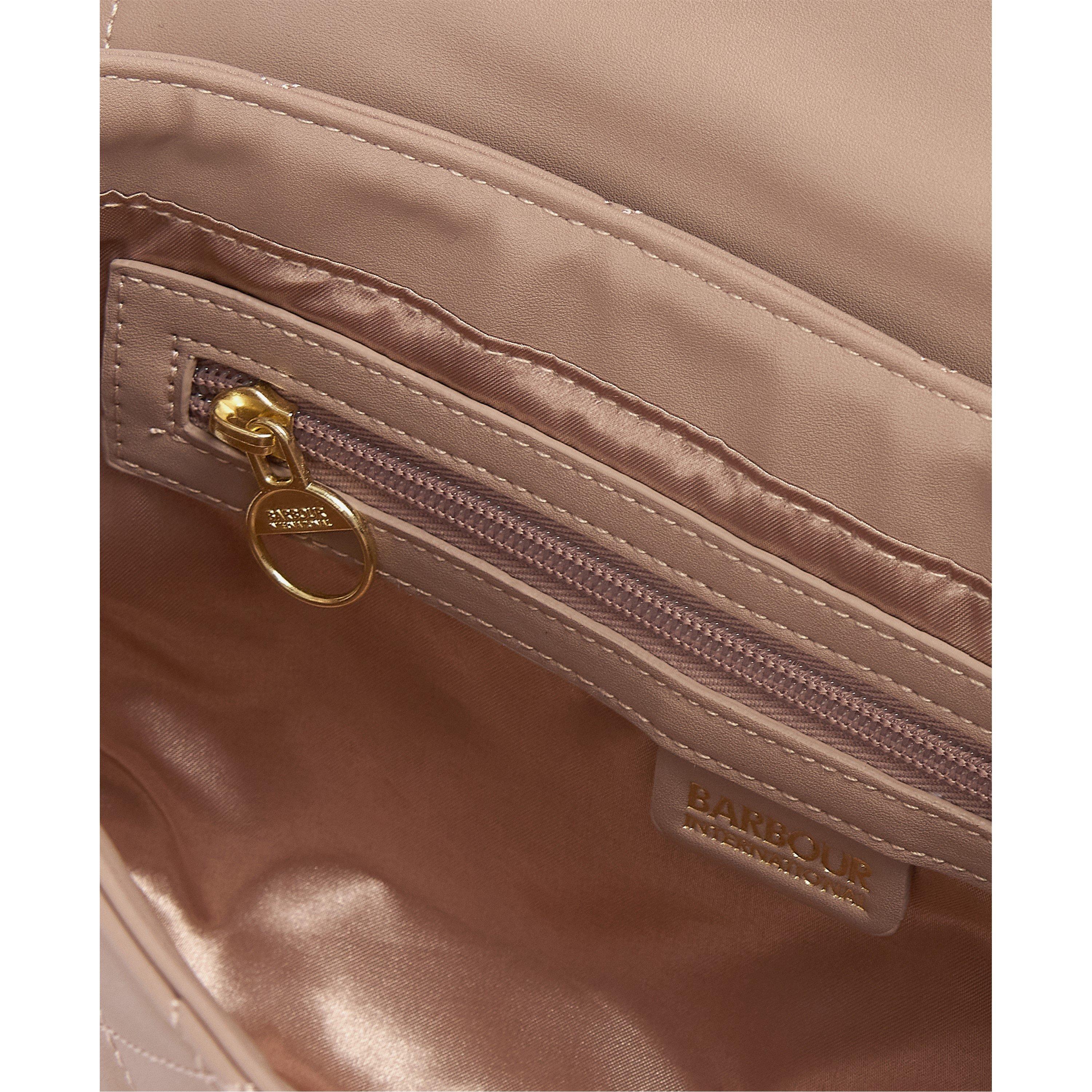 Camel - Barbour International - Women's Quilted Leather Crossbody Bag - 6