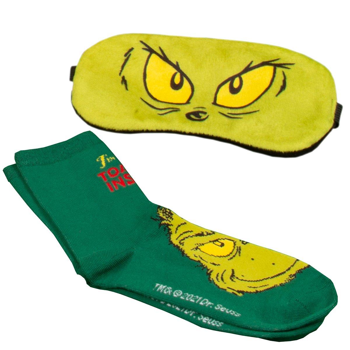 Multi - The Grinch - Grinch Sock & Sleep Mask Set - 2