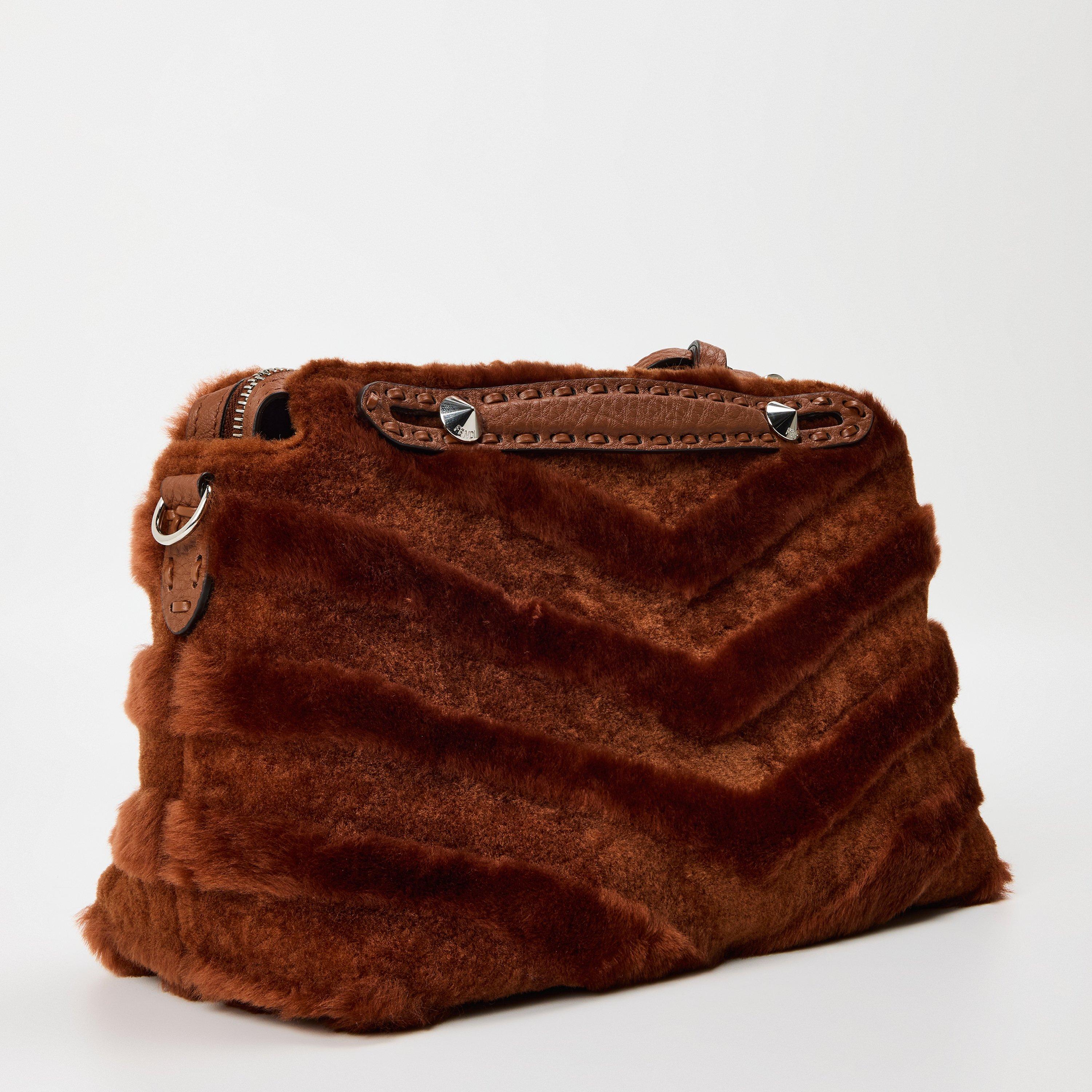 Rust/Palladio - Fendi - Women's Top Handle Bag - 2