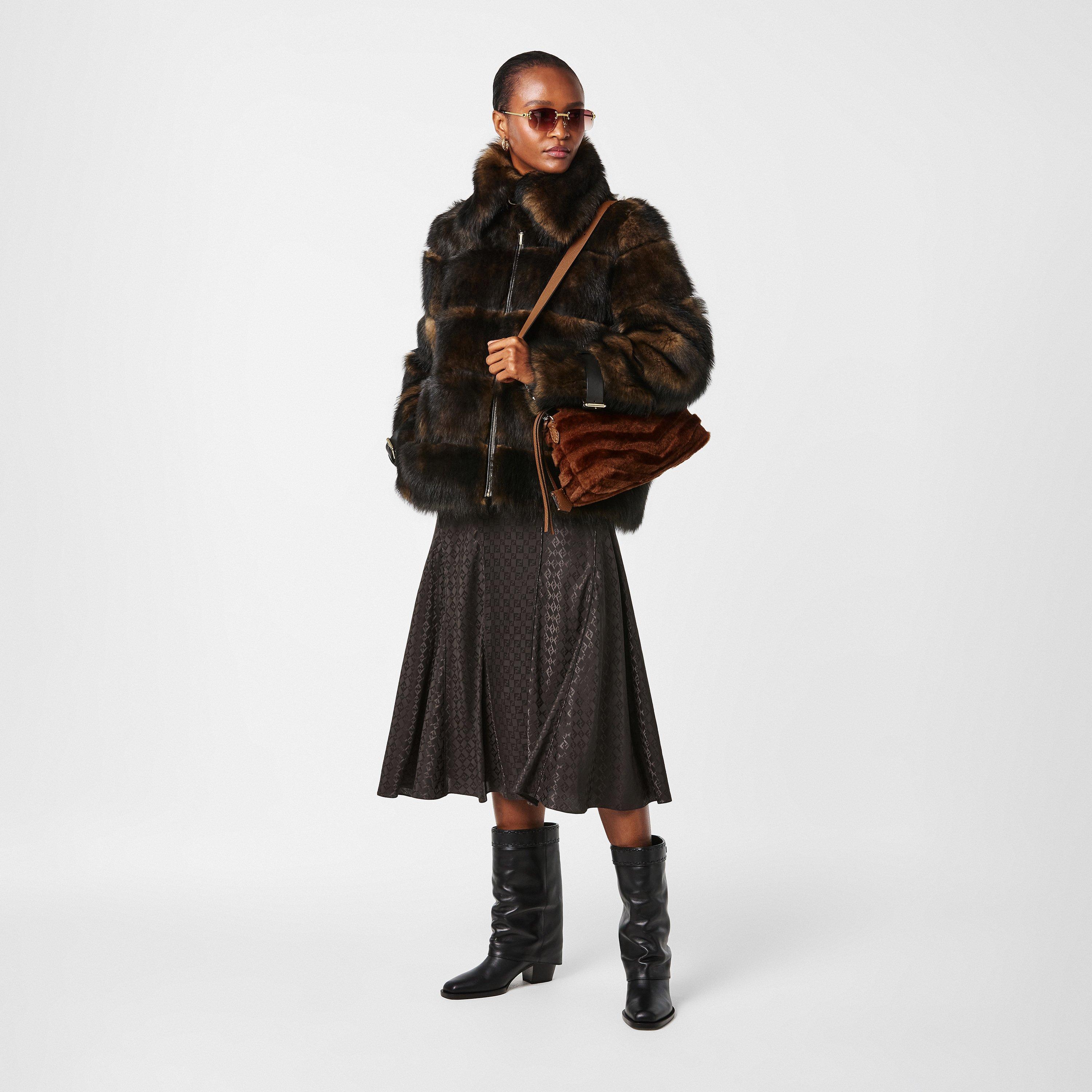 Rust/Palladio - Fendi - Women's Top Handle Bag - 6