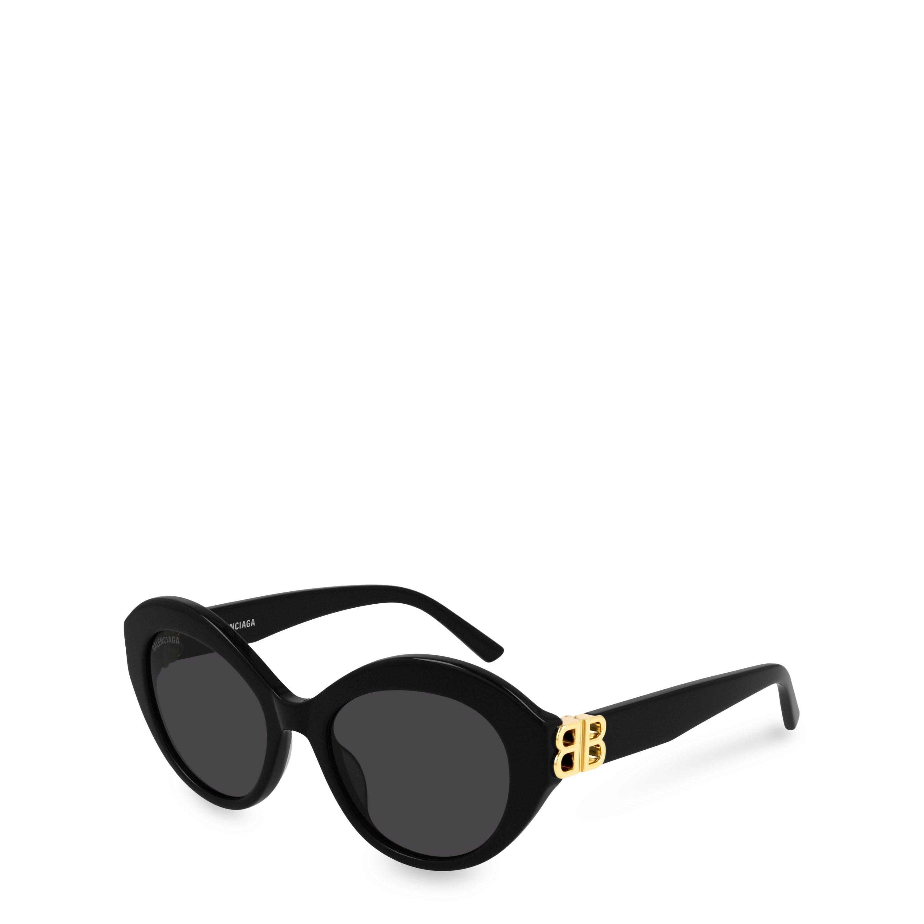 Black-Gold-Grey - Balenciaga - Balenciaga BB0133S Women’s Round Sunglasses - 1