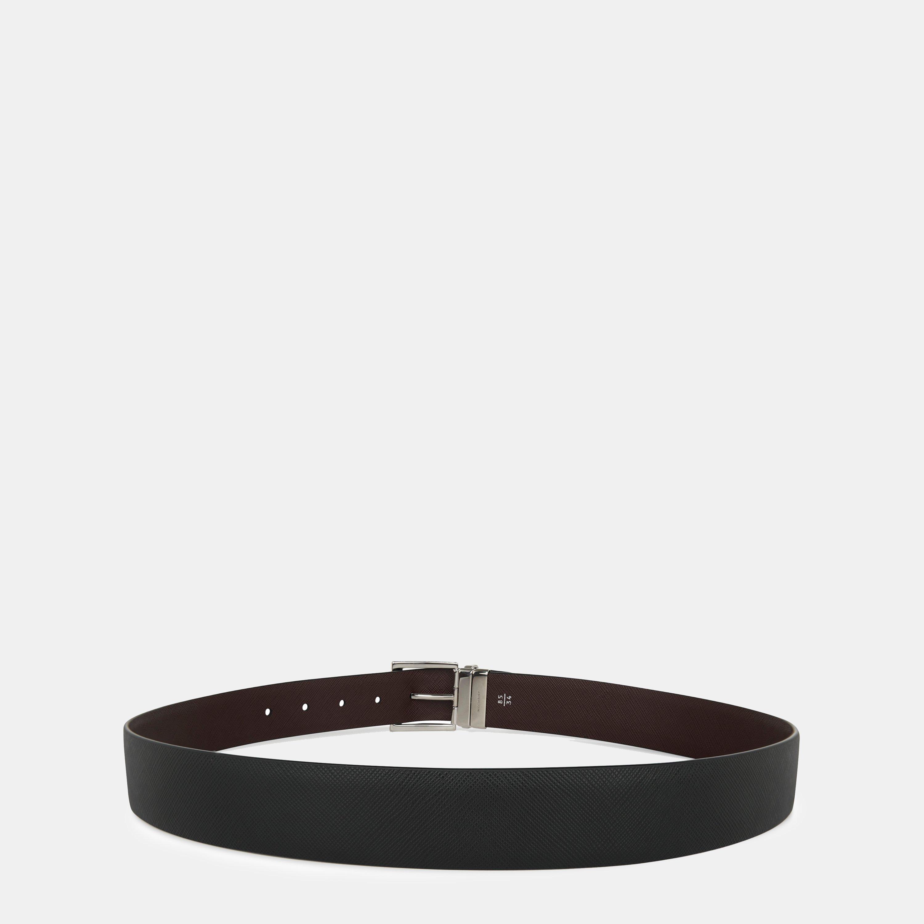 Nero - Prada - Reversible Saffiano Leather Belt - 2