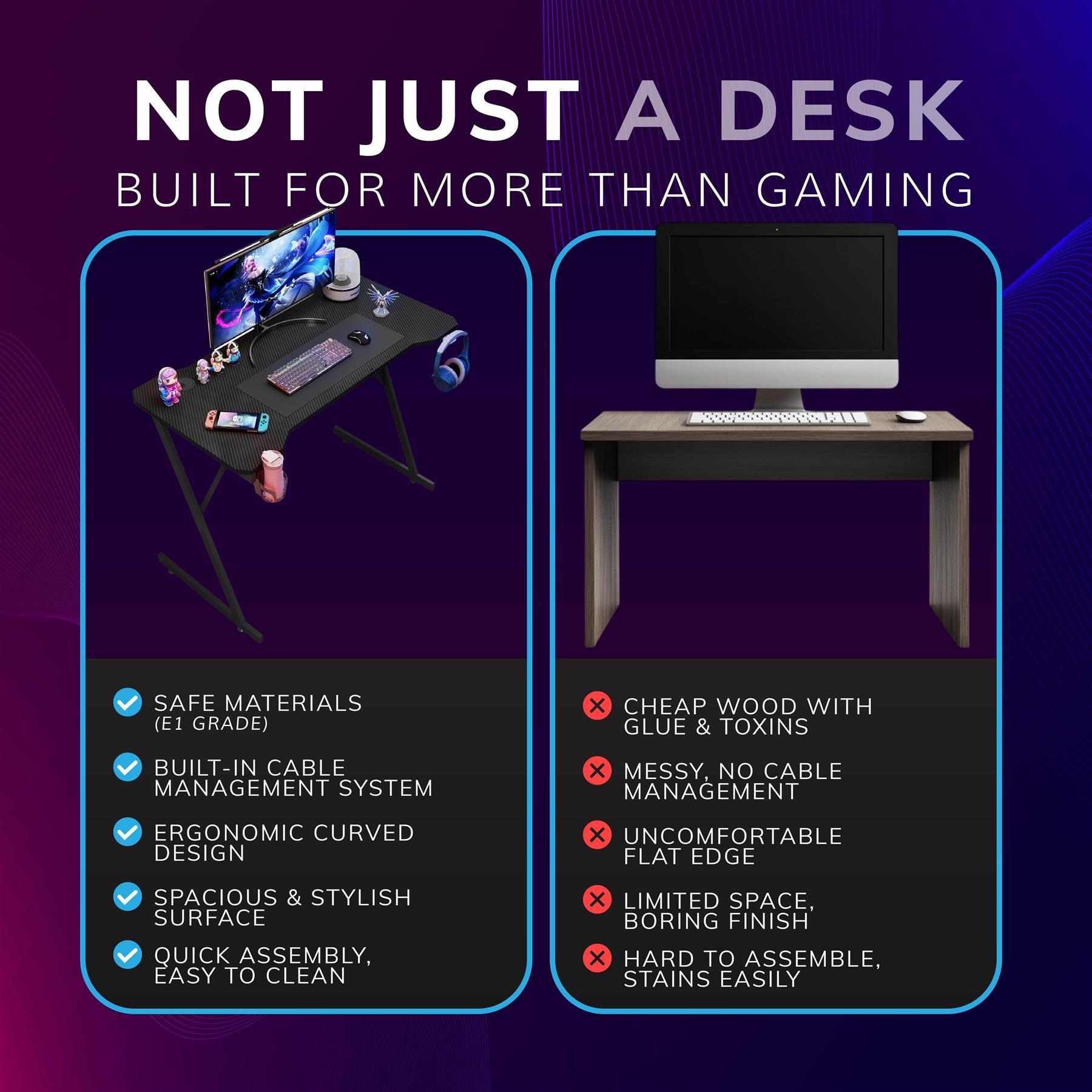Black - House of Home - Gaming Desk - 9