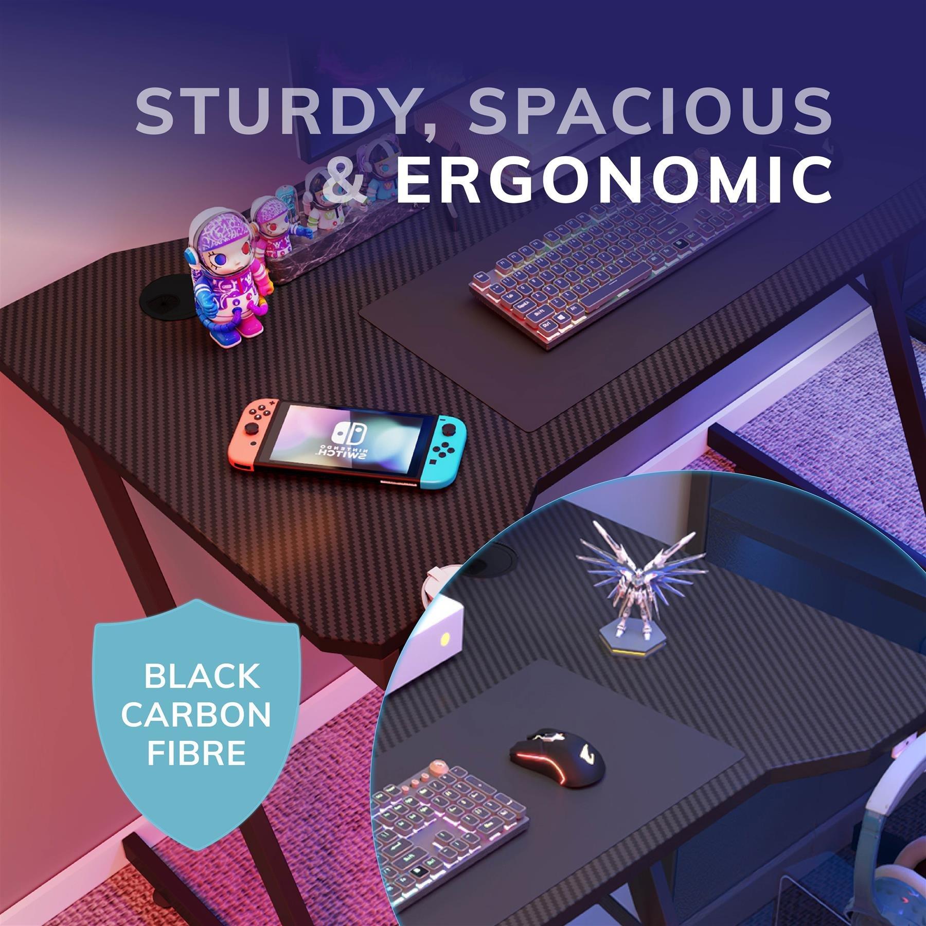 Black - House of Home - Gaming Desk - 4