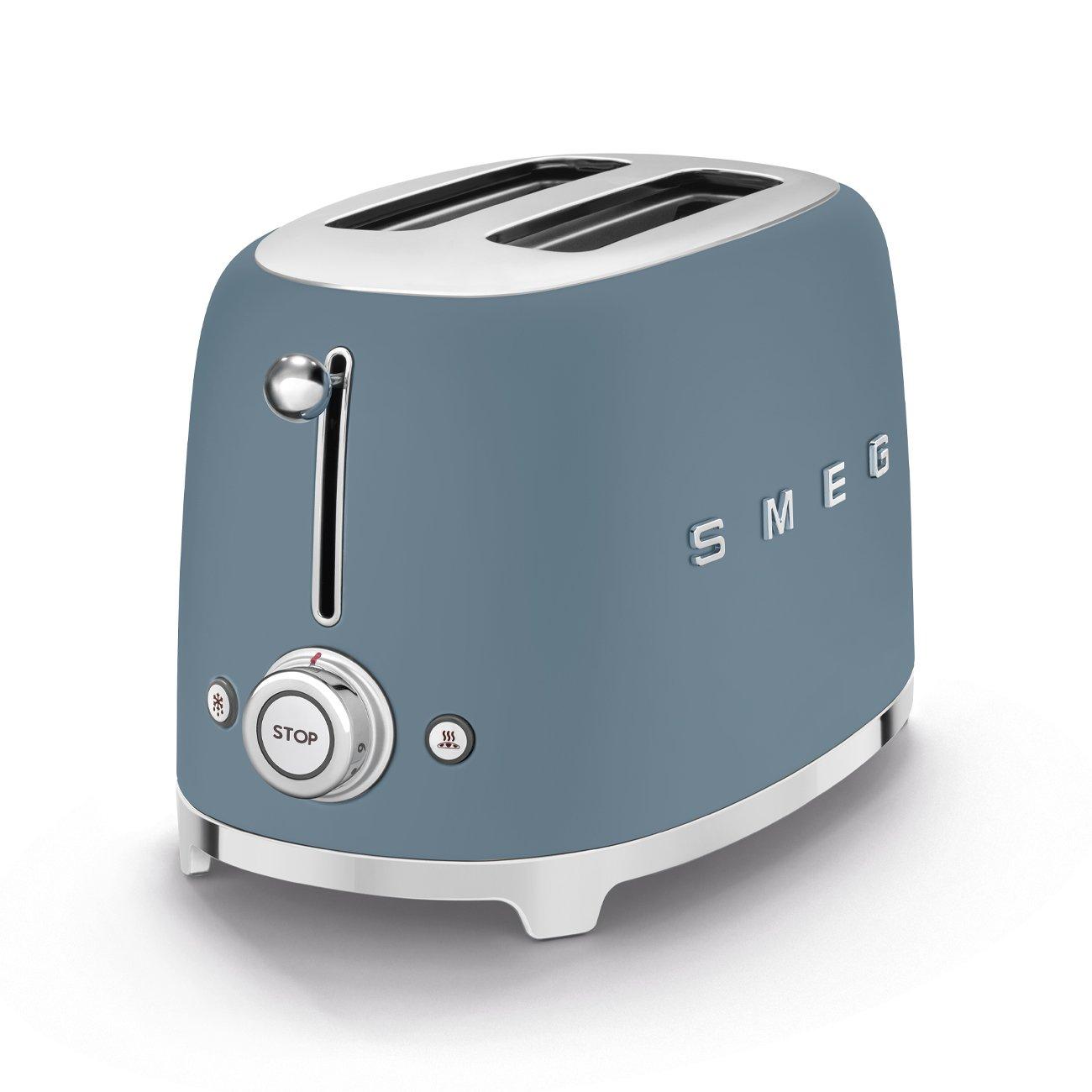 Blue - Smeg - Two Slice Toaster in Matte Storm Blue - 2