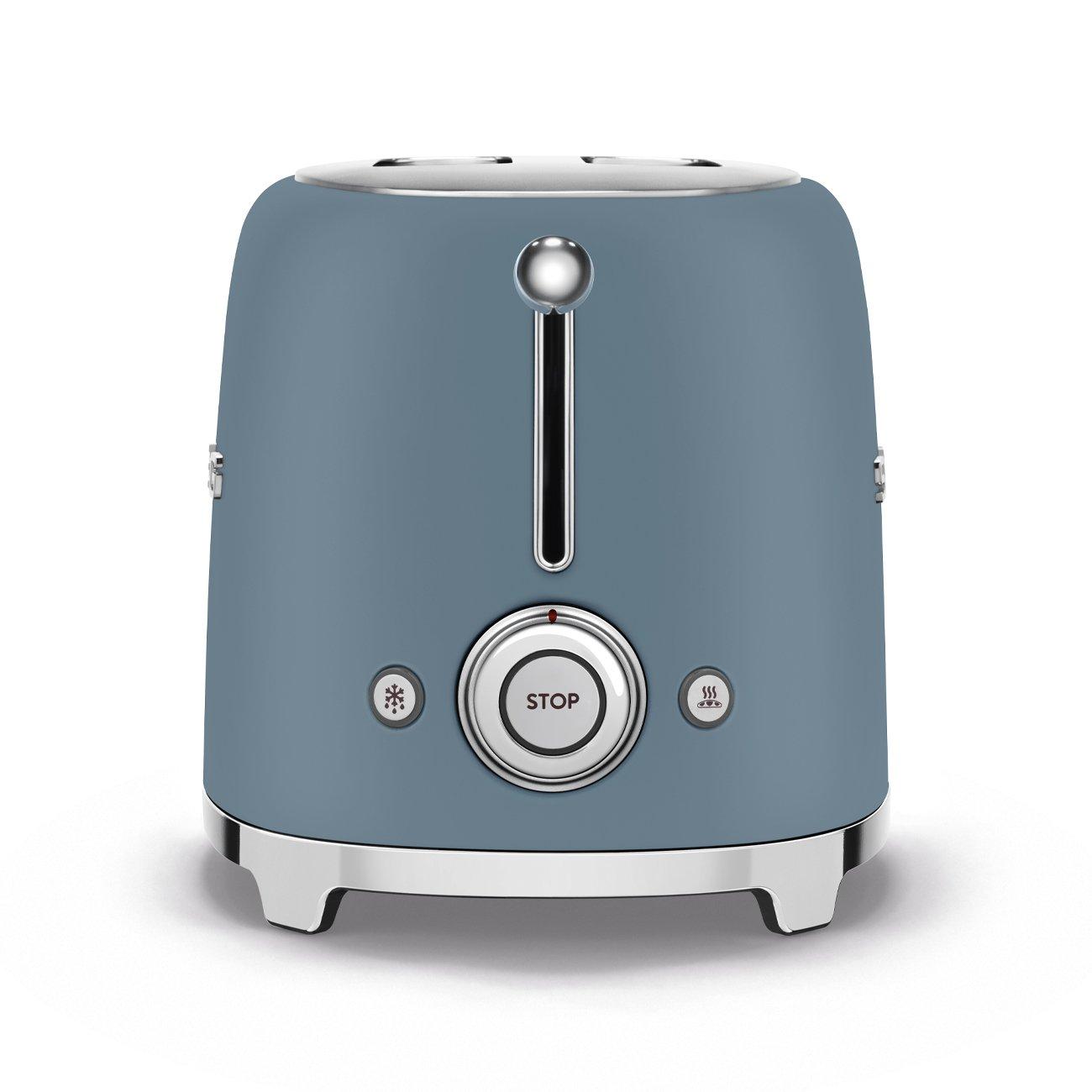Blue - Smeg - Two Slice Toaster in Matte Storm Blue - 3
