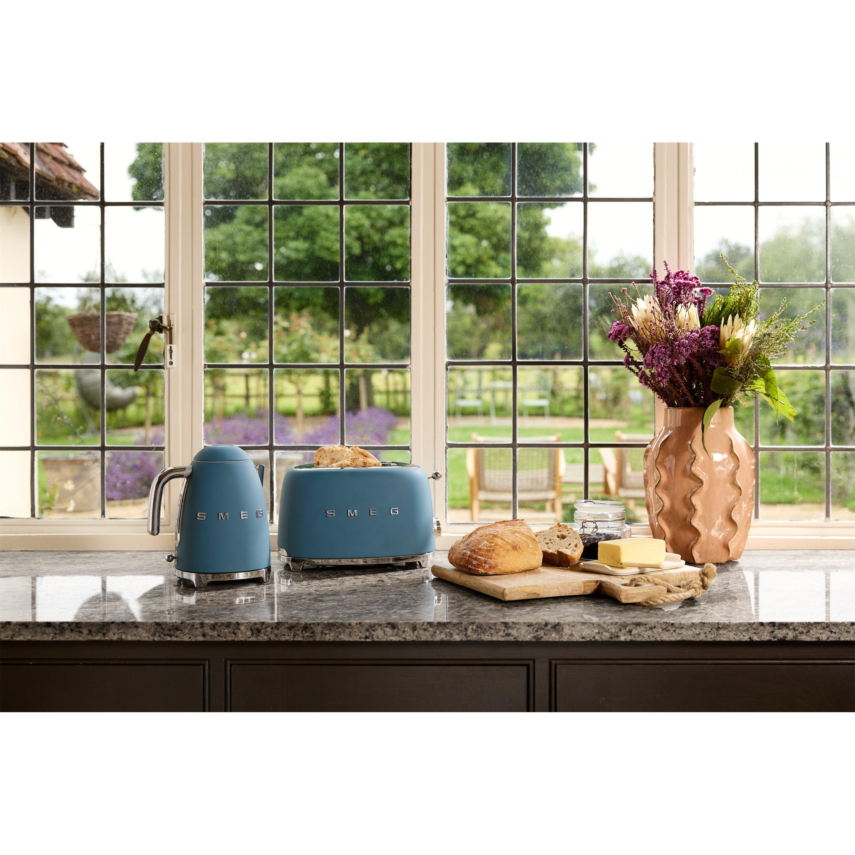 Blue - Smeg - Two Slice Toaster in Matte Storm Blue - 5