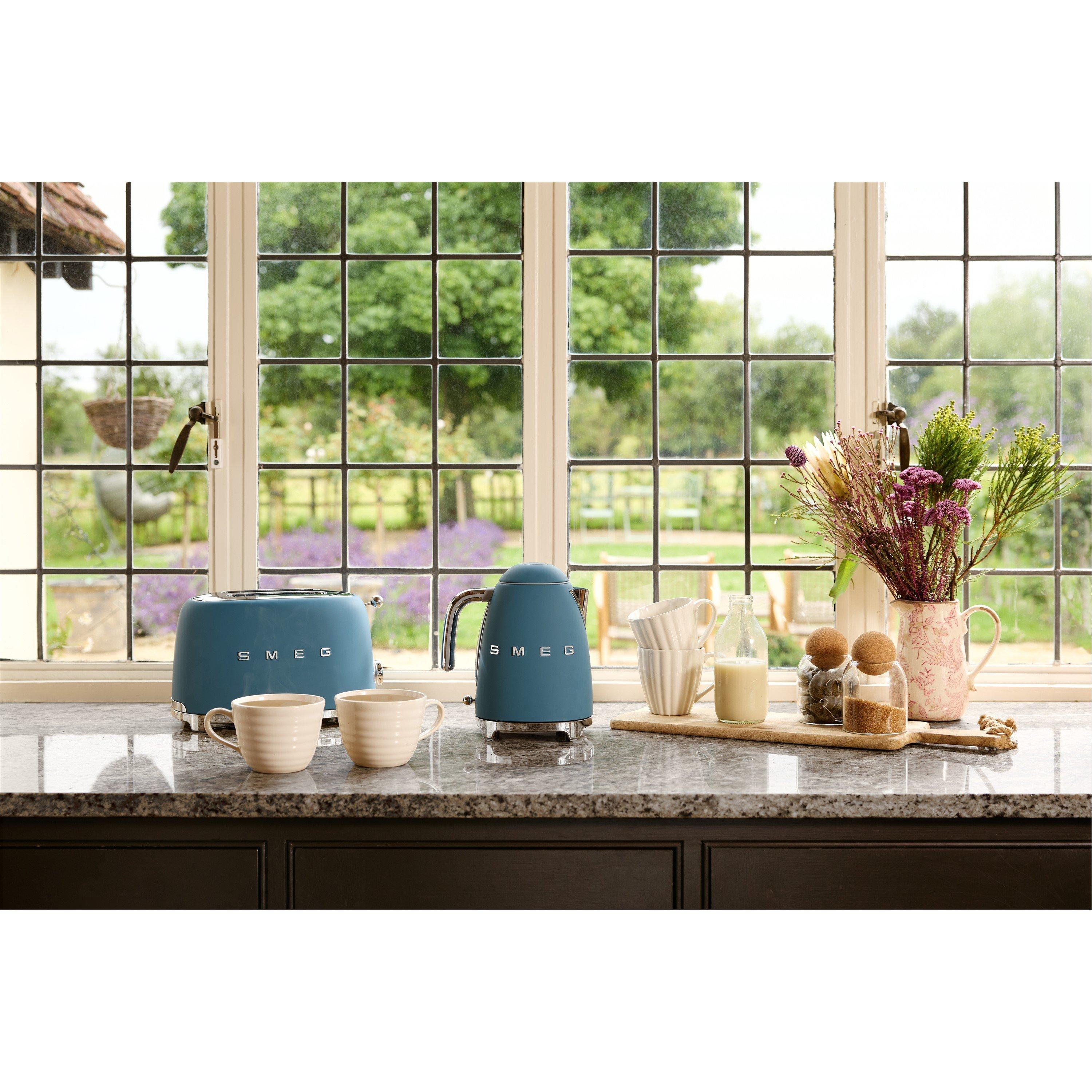 Blue - Smeg - Two Slice Toaster in Matte Storm Blue - 6