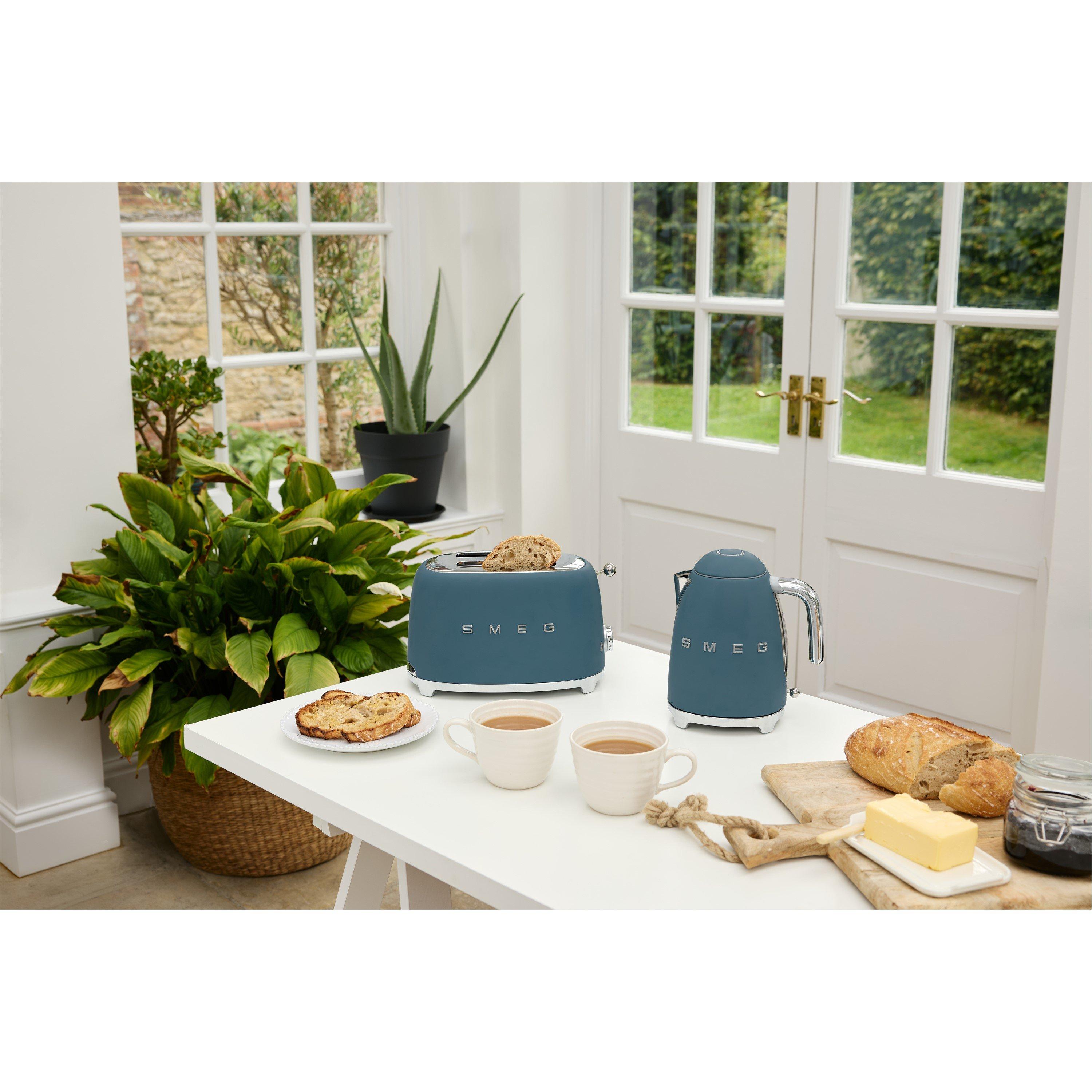 Blue - Smeg - Two Slice Toaster in Matte Storm Blue - 7