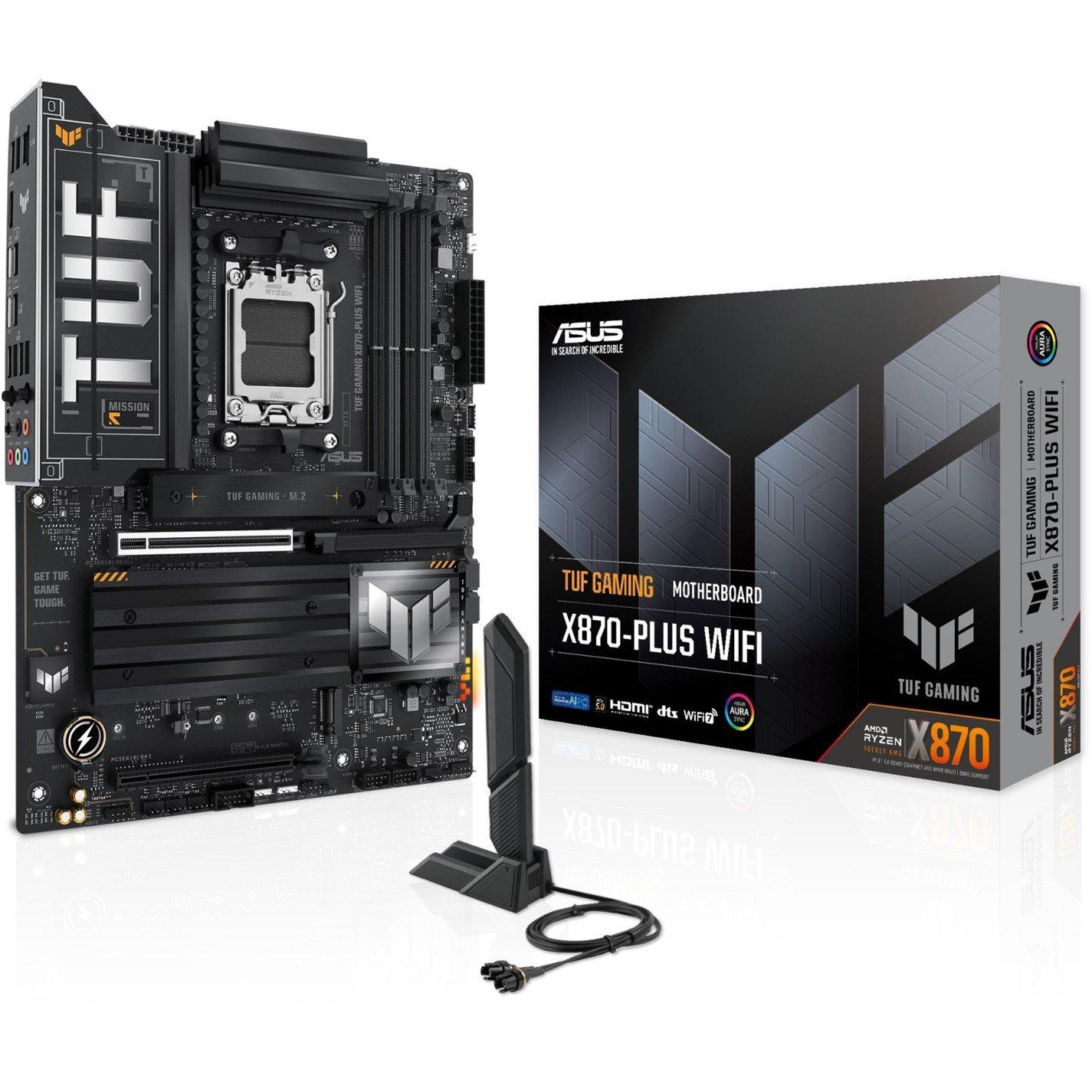 Black - ASUS - TUF GAMING X870-PLUS WIFI - AMD Motherboard - 1