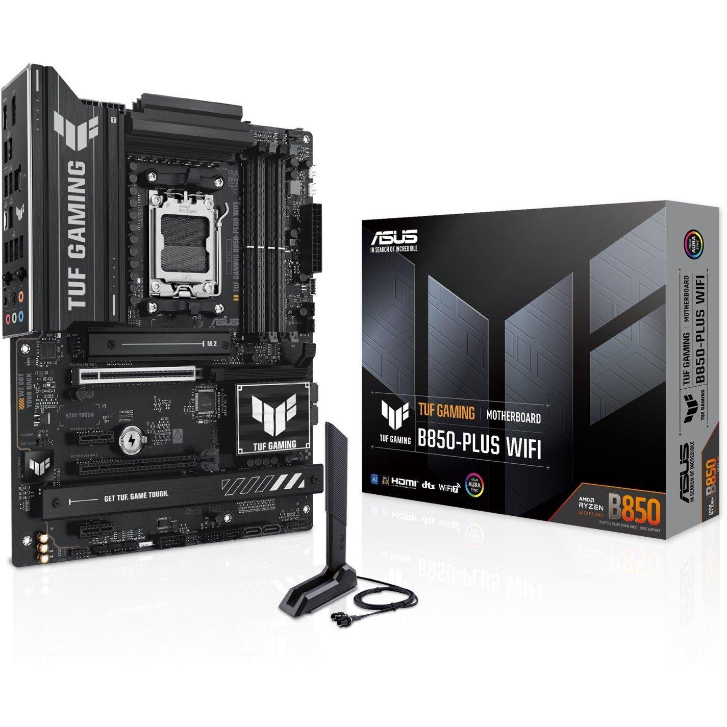 Black - ASUS - TUF GAMING B850-PLUS WIFI - AMD Motherboard - 1